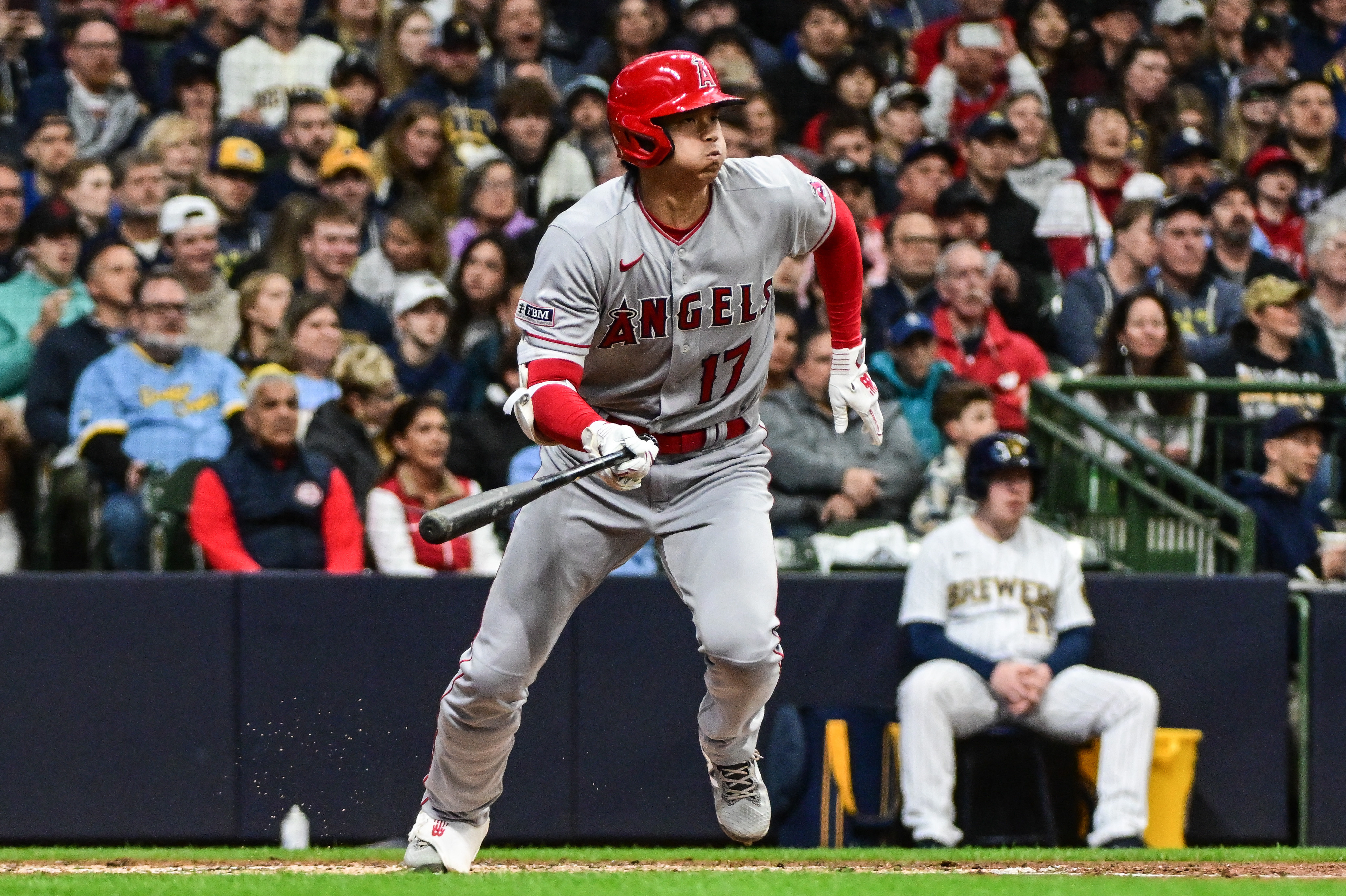 Milwaukee manager Craig Counsell reacts after ejection vs. Angels 