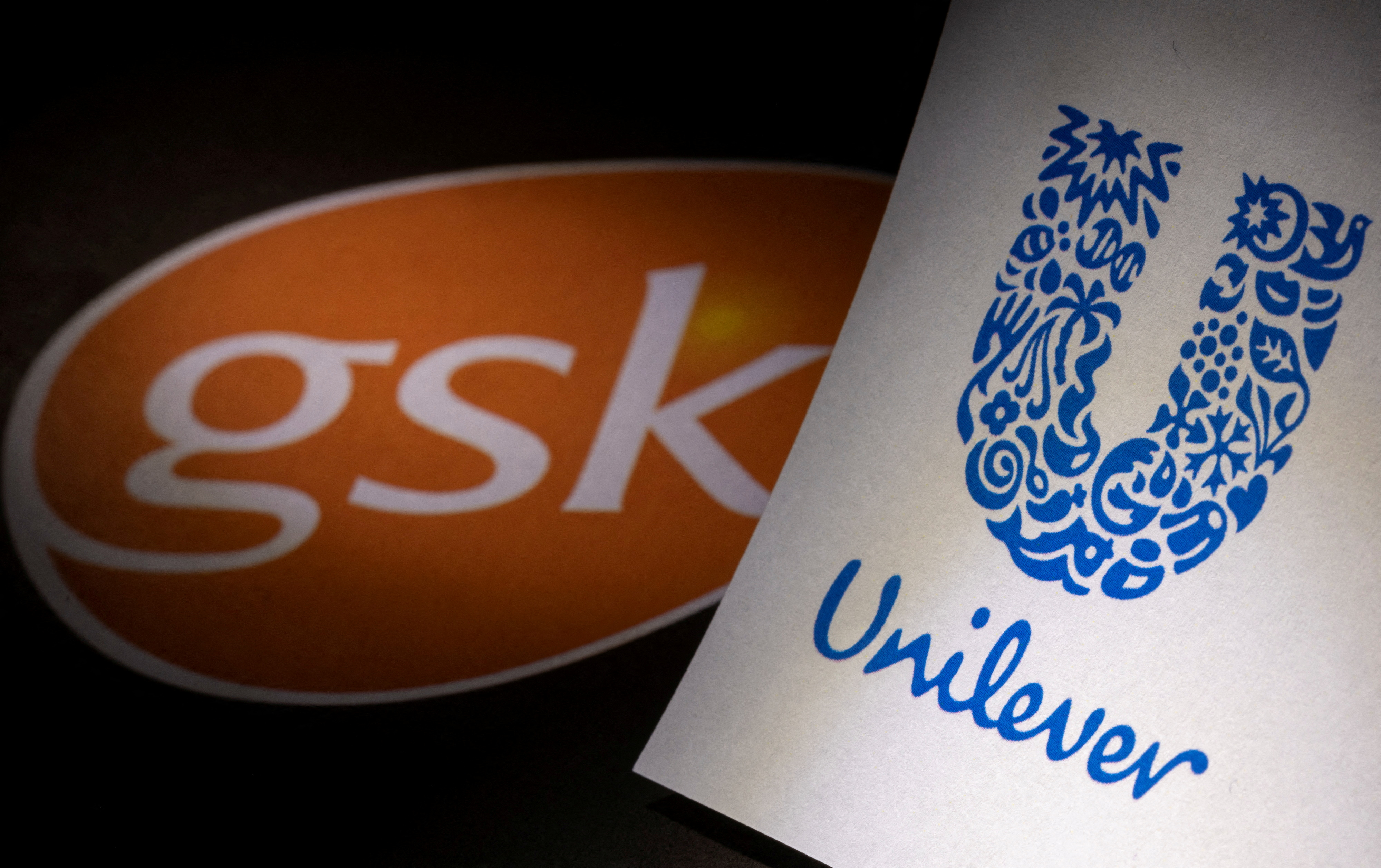 Illustration of Unilever and GSK logo