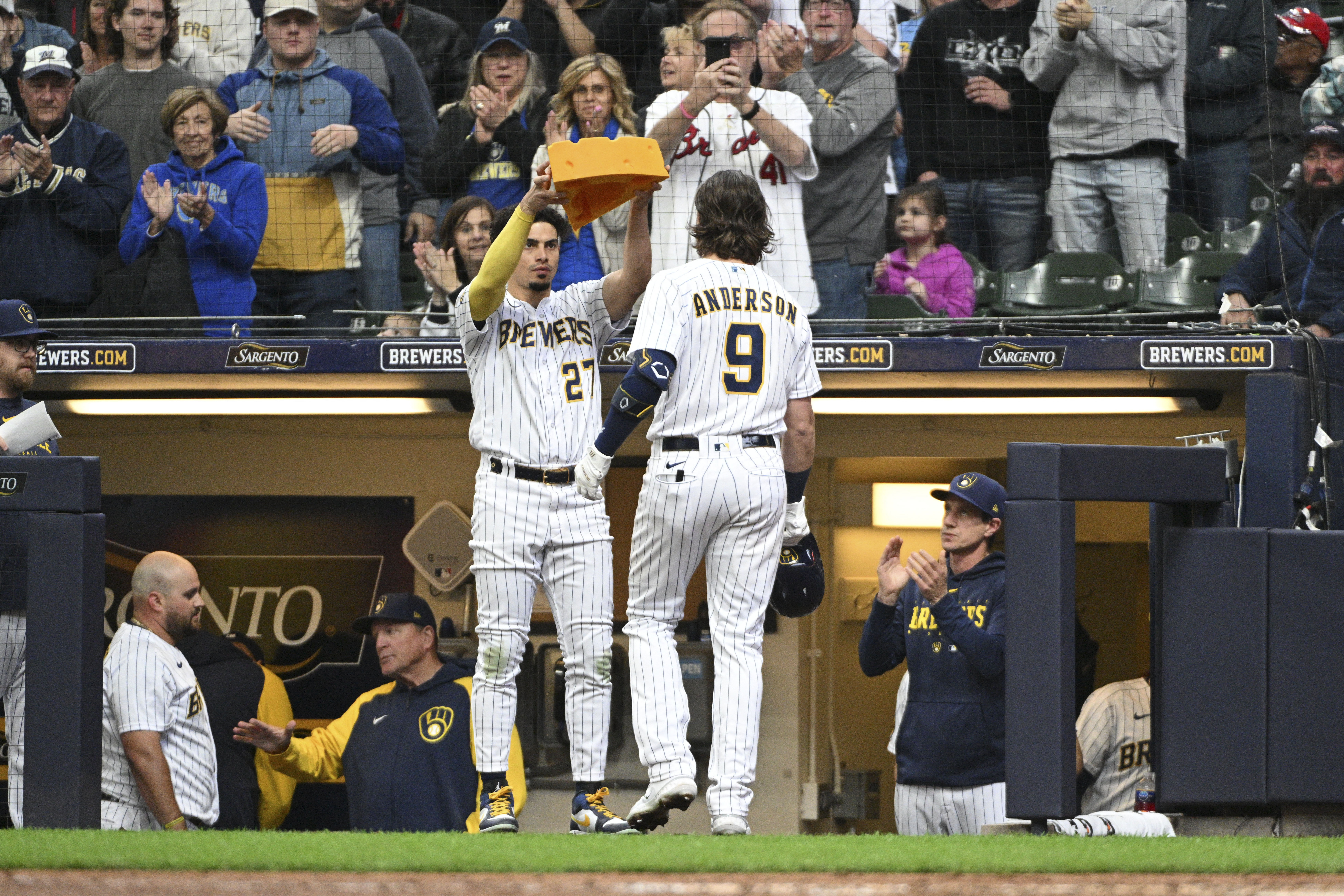 Yoshida homers twice in 8th as Red Sox beat Brewers 12-5