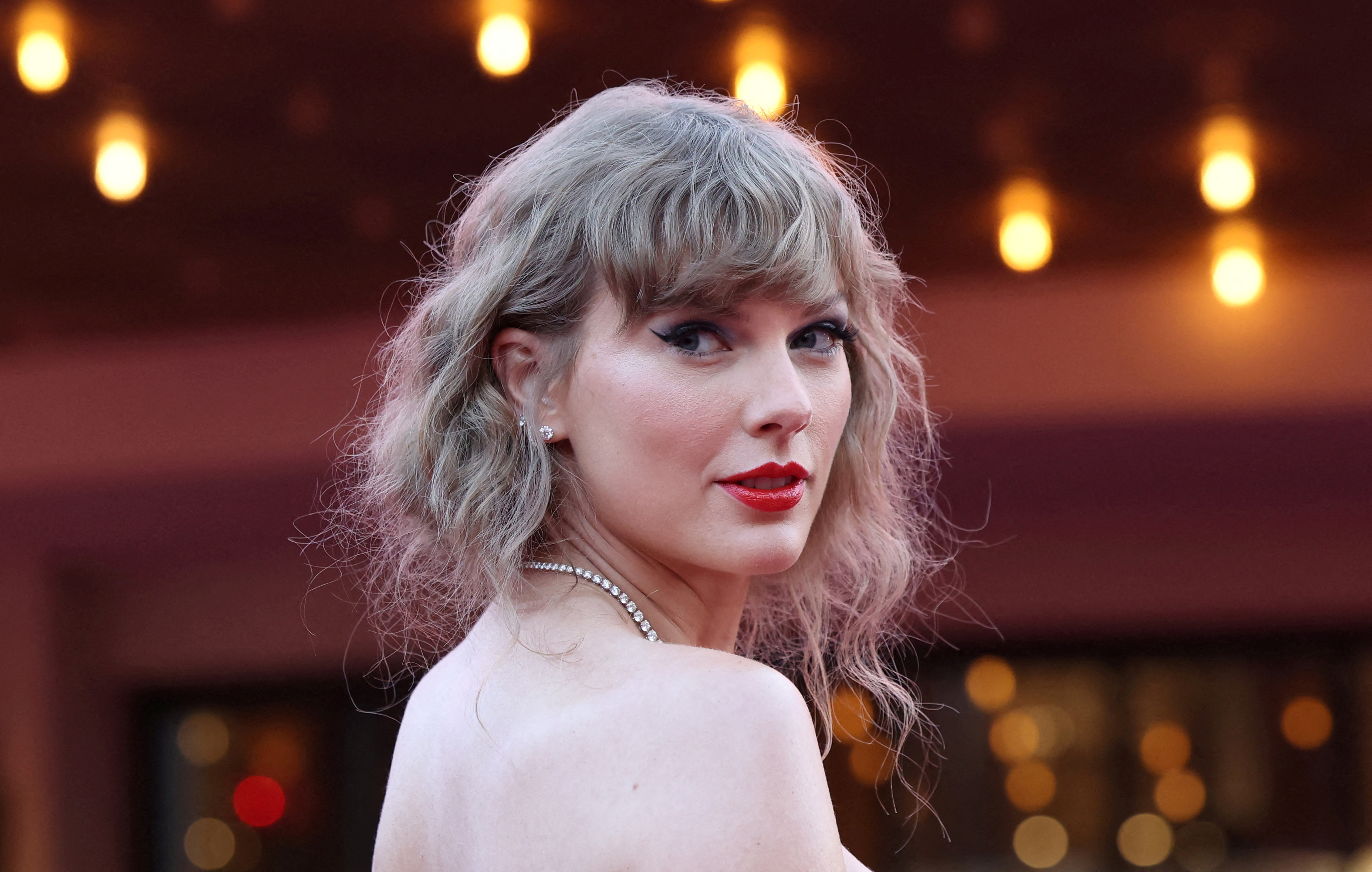 Taylor Swift attends a premiere for Taylor Swift: The Eras Tour in Los Angeles