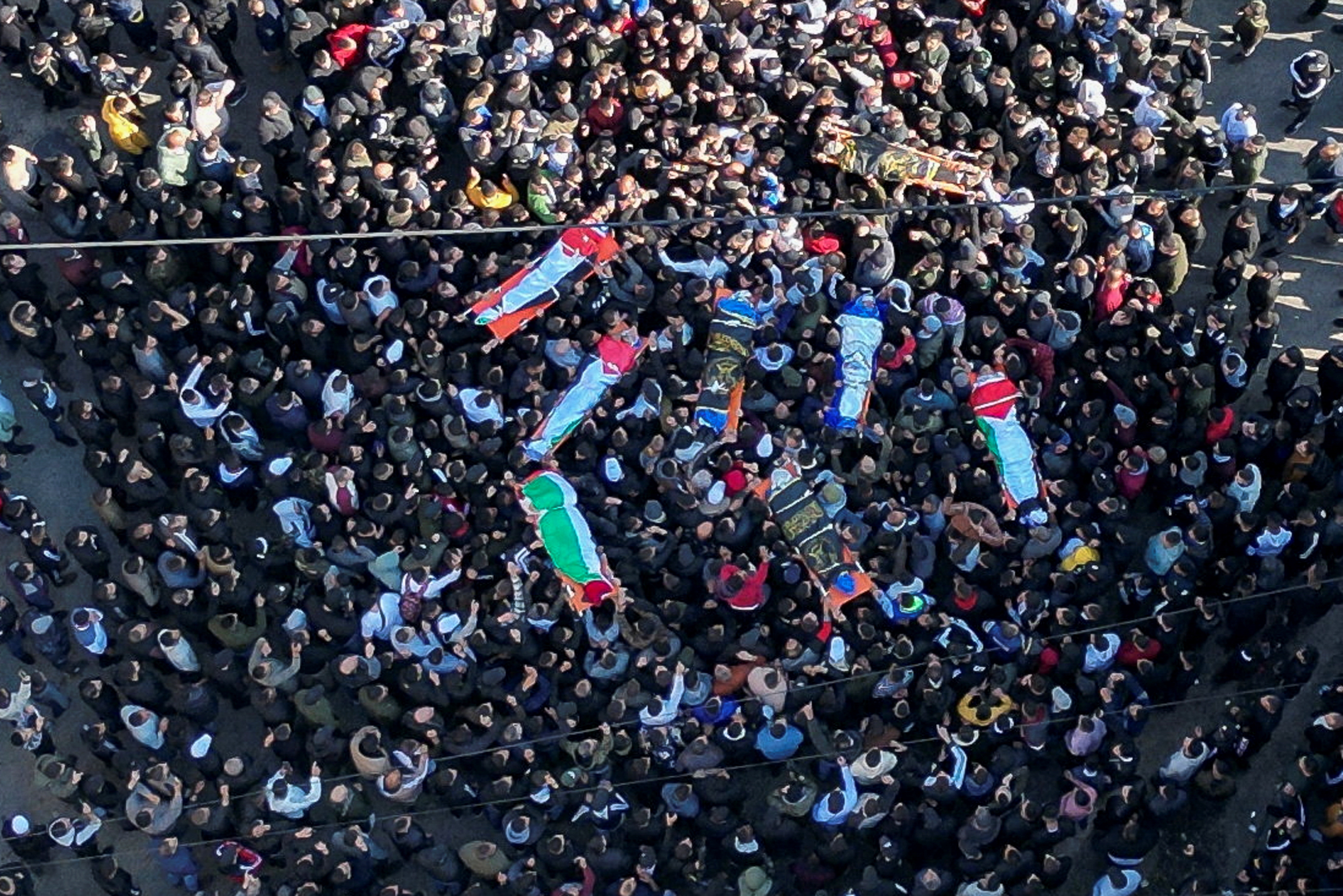 Funeral of Palestinians killed in an Israeli raid, in Jenin