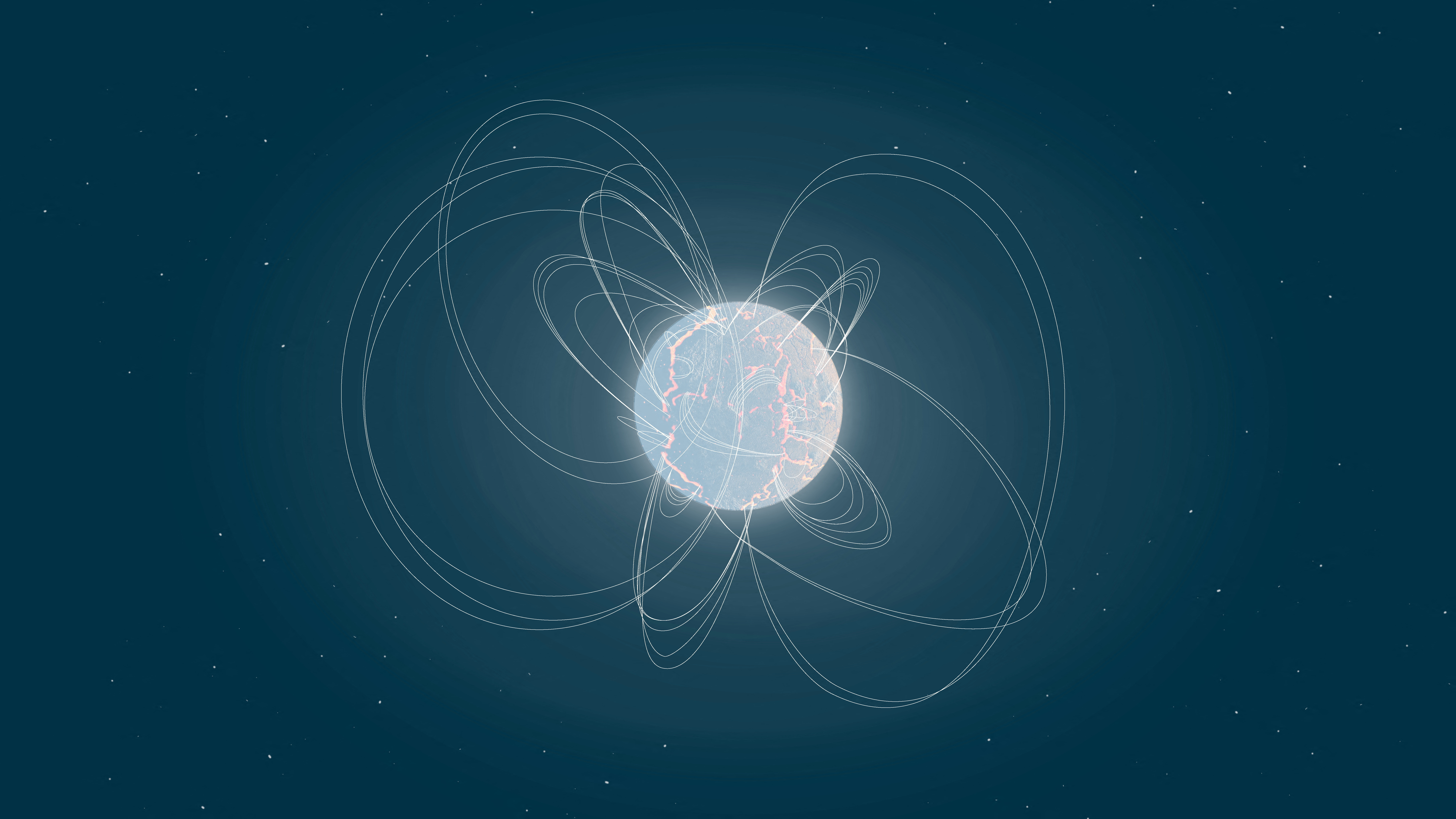 Artist's impression of a type of neutron star called a magnetar