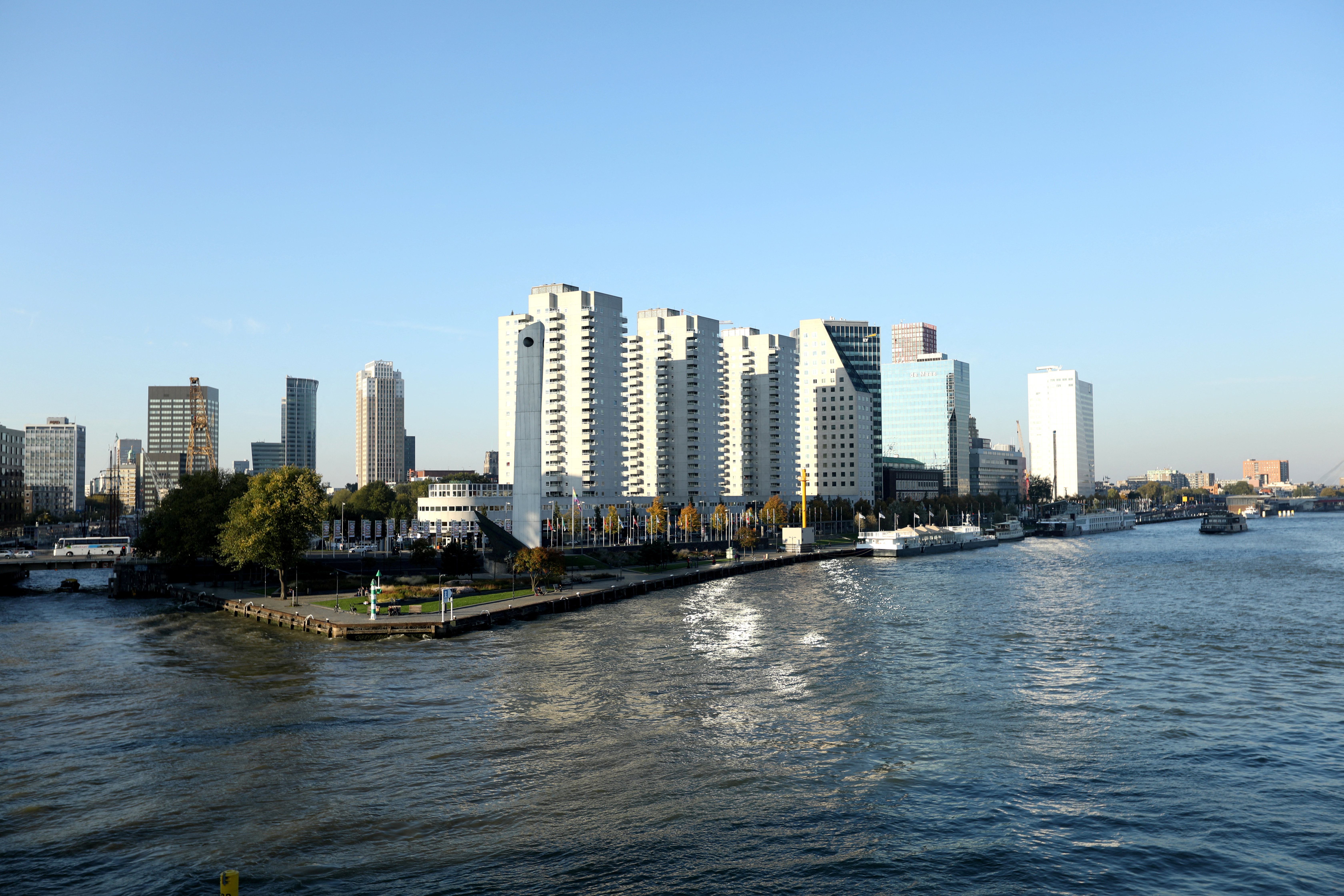 Cityscape is seen in Rotterdam