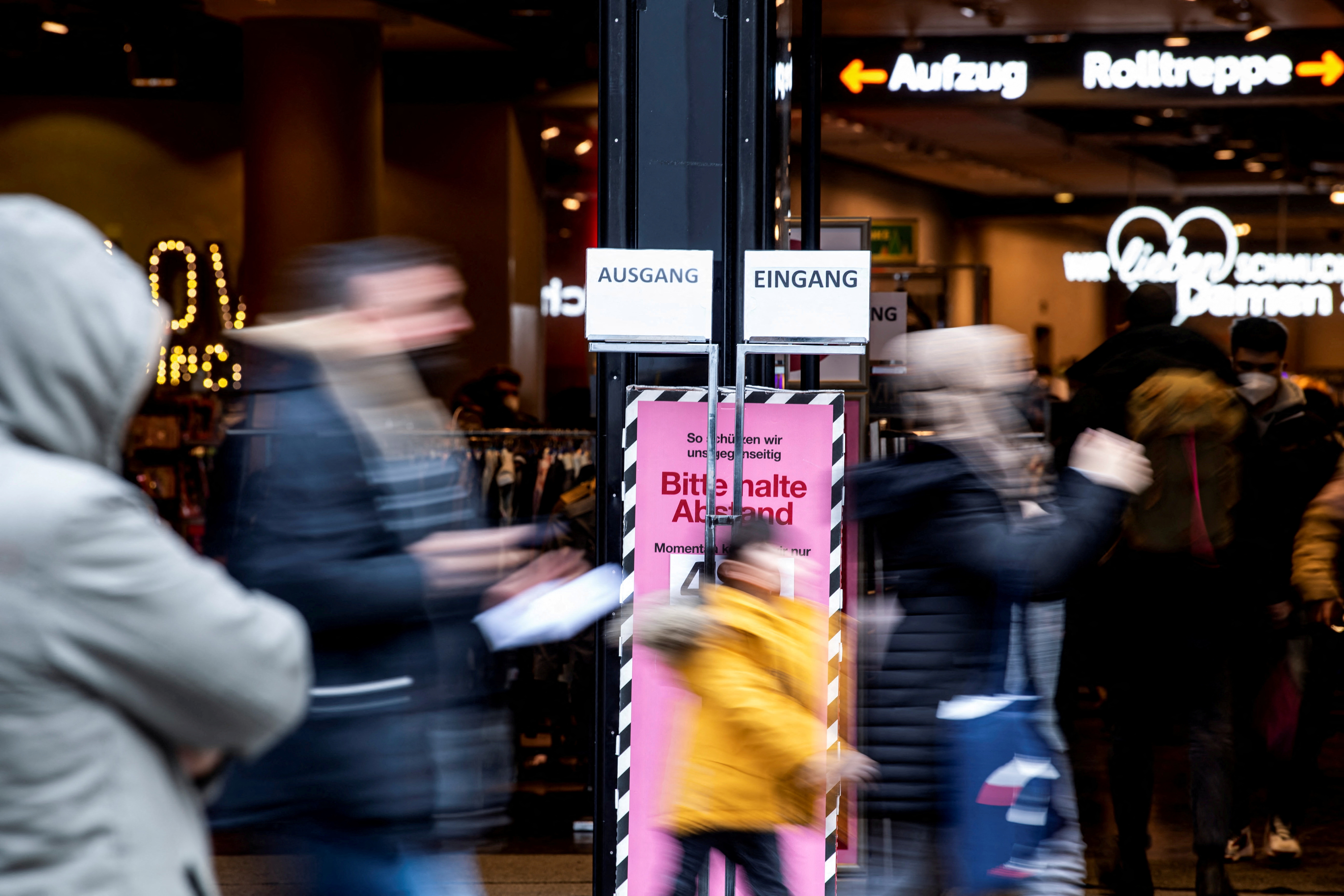 Shoppers in Munich, Germany