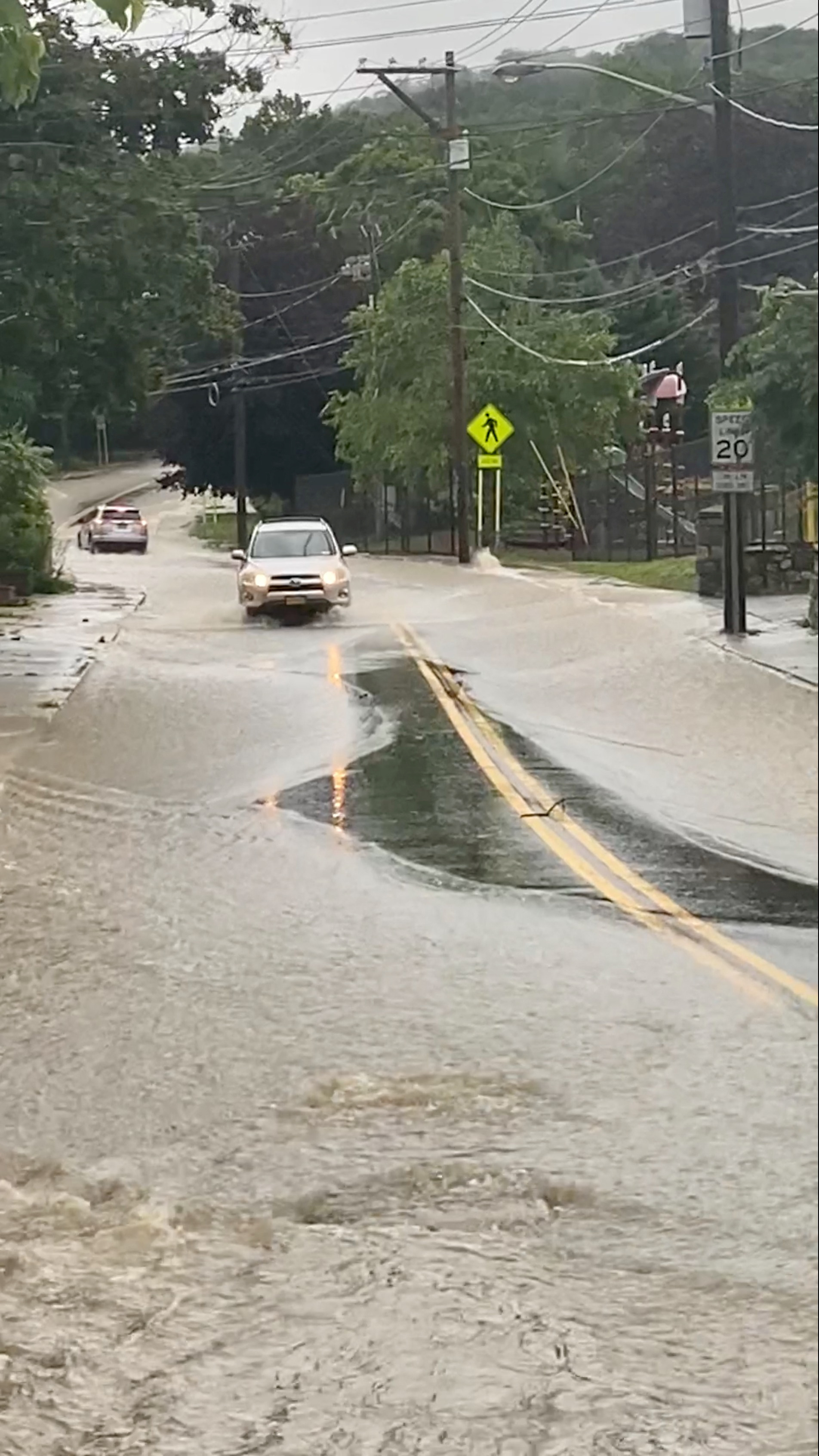 Flooding in Highland Falls, Orange County