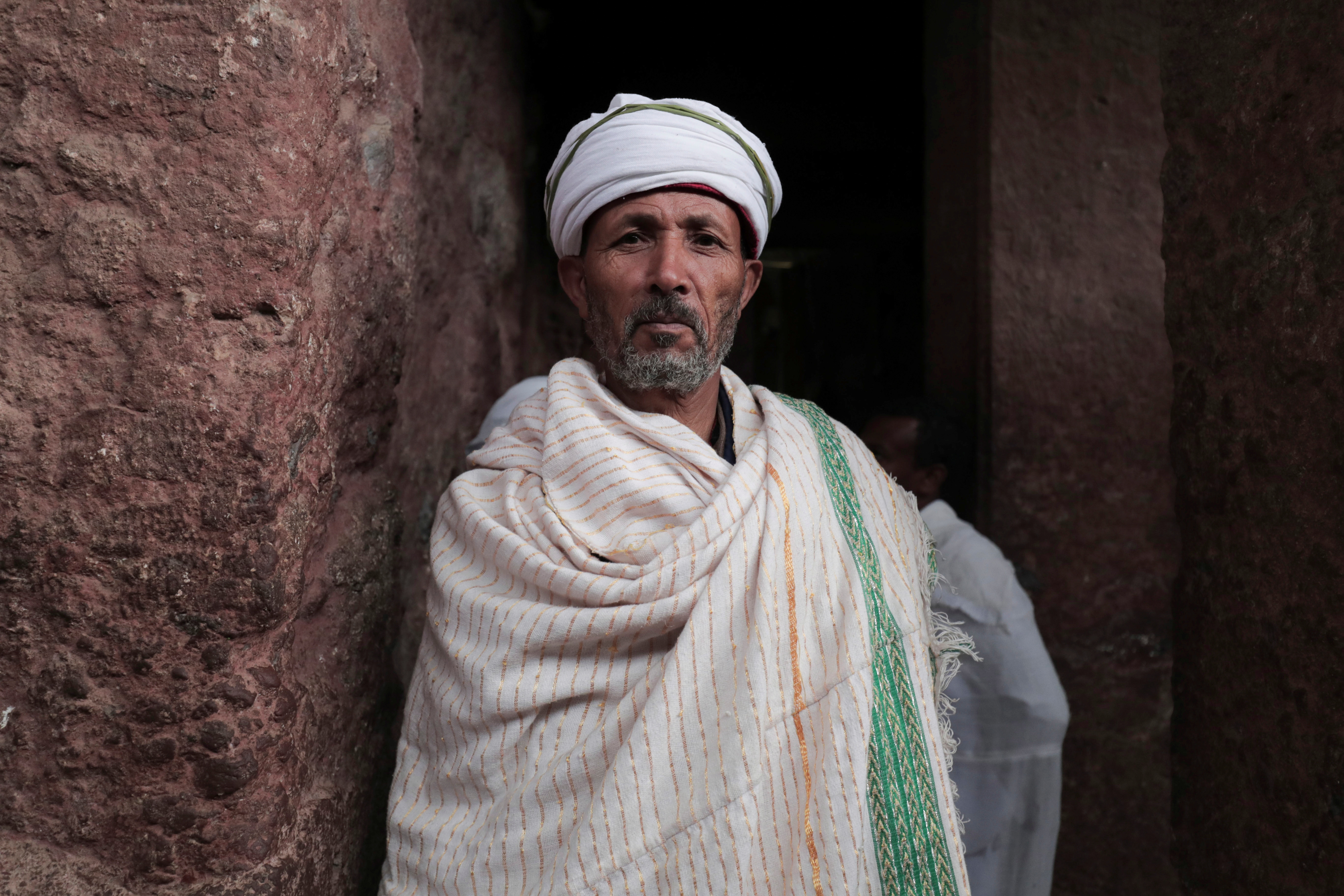 Ethiopian Orthodox pilgrims attend the Easter Eve celebration at the St. Mary Rock-Hewn church in Lalibela
