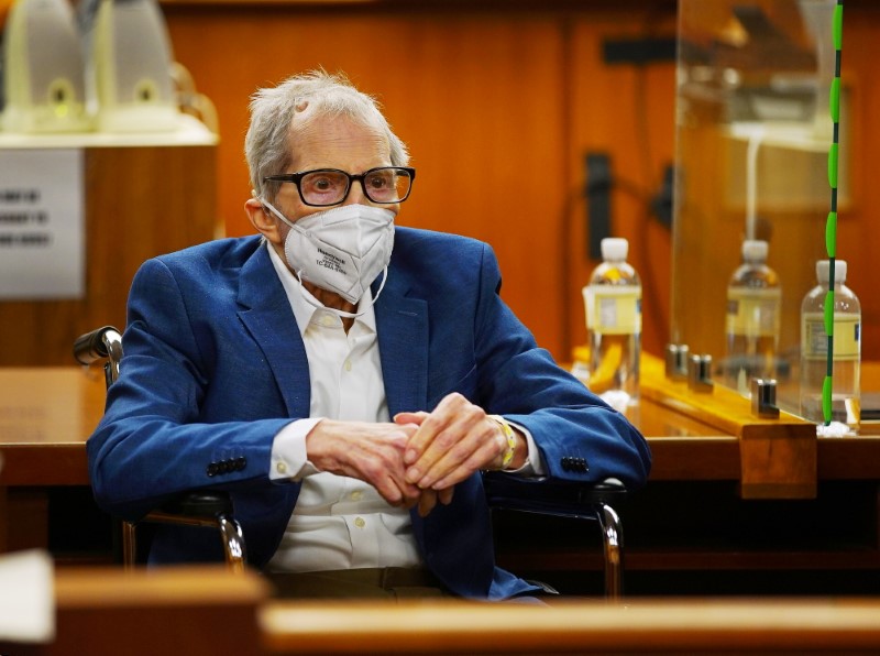 Defendant Robert Durst in a California court room facing murder charge