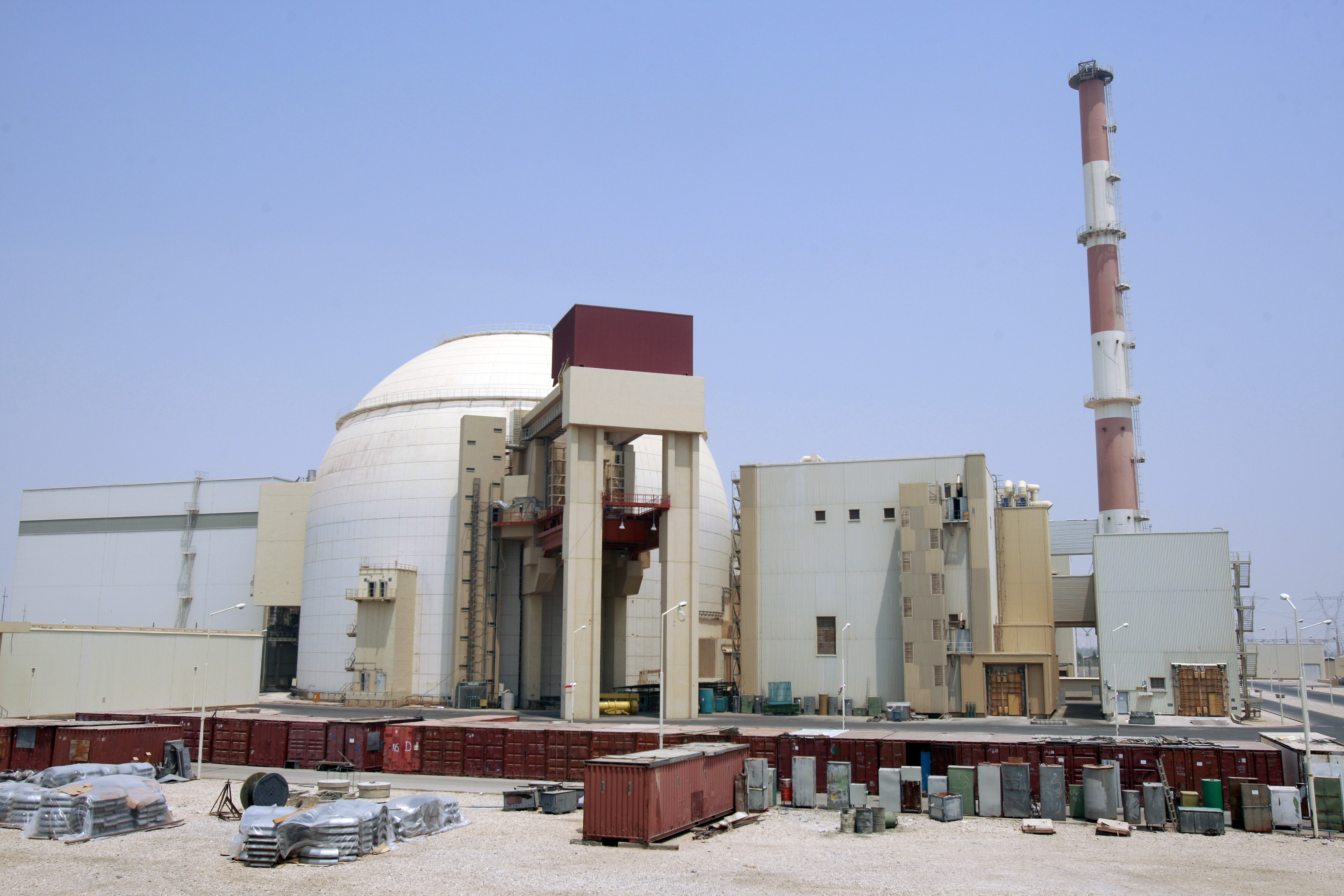 A general view of the Bushehr main nuclear reactor