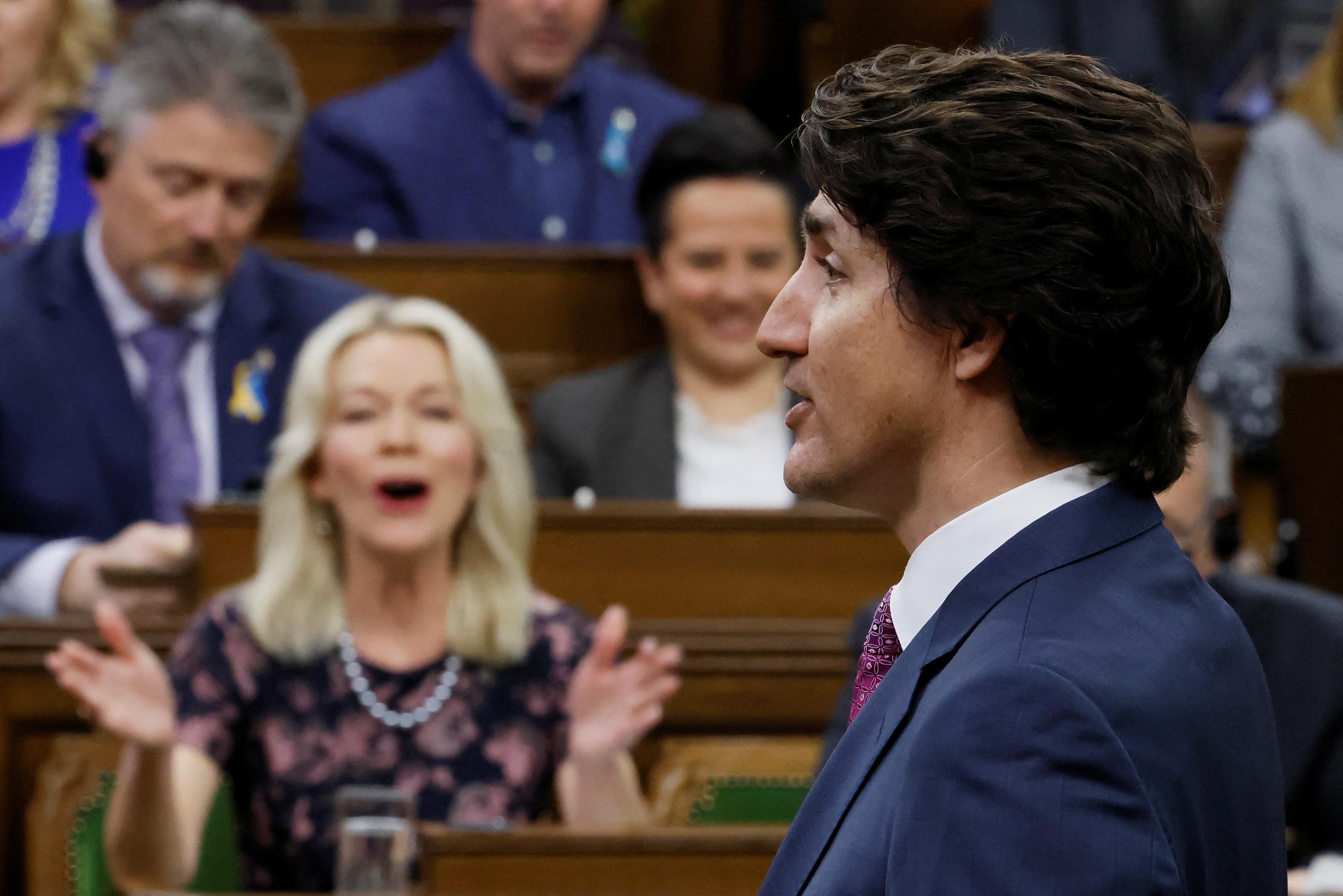 Canada's Prime Minister Justin Trudeau speaks during Question Period in the House of Commons on Parliament Hill in Ottawa