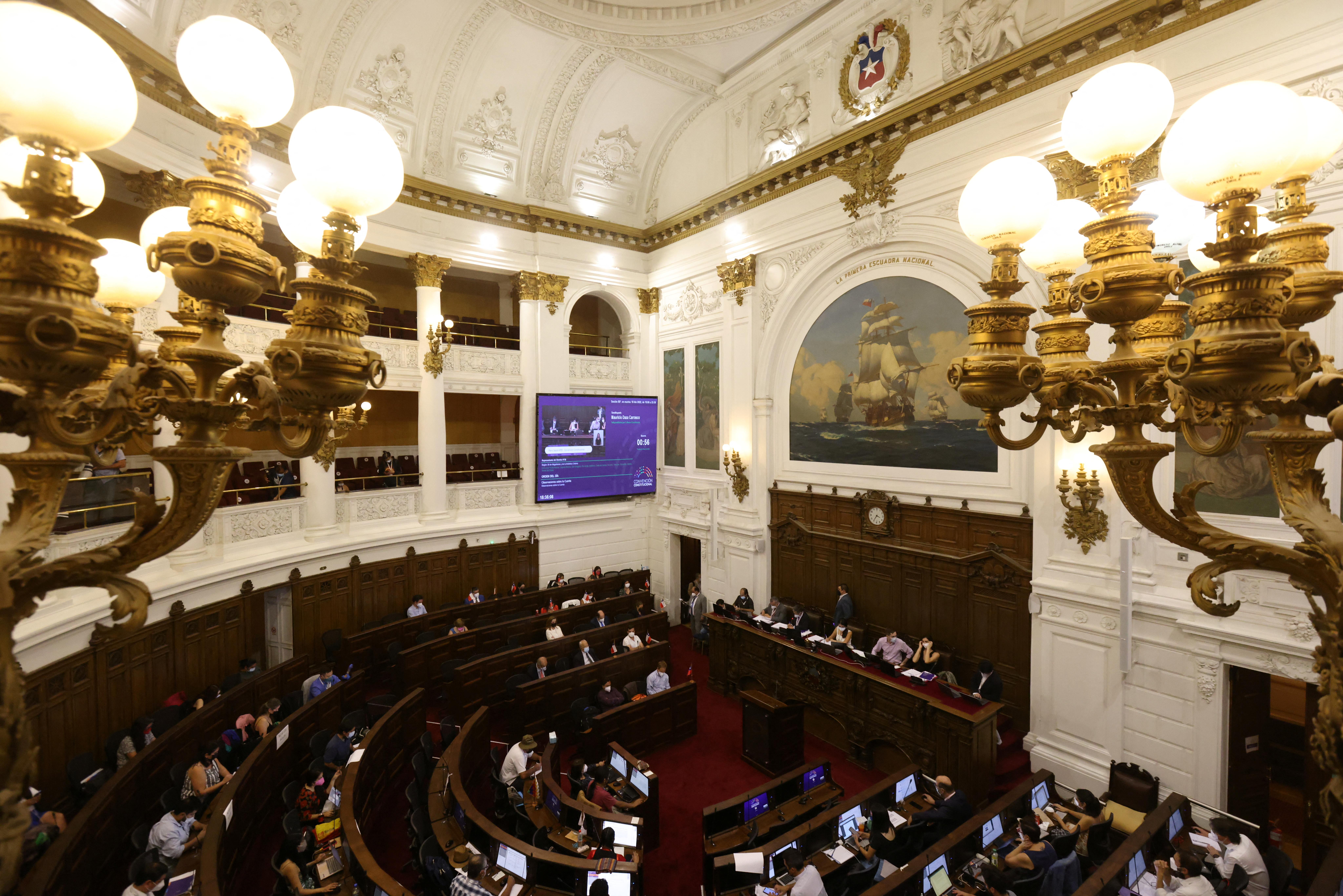 Constitutional assembly members start debate of new Constitution in Santiago