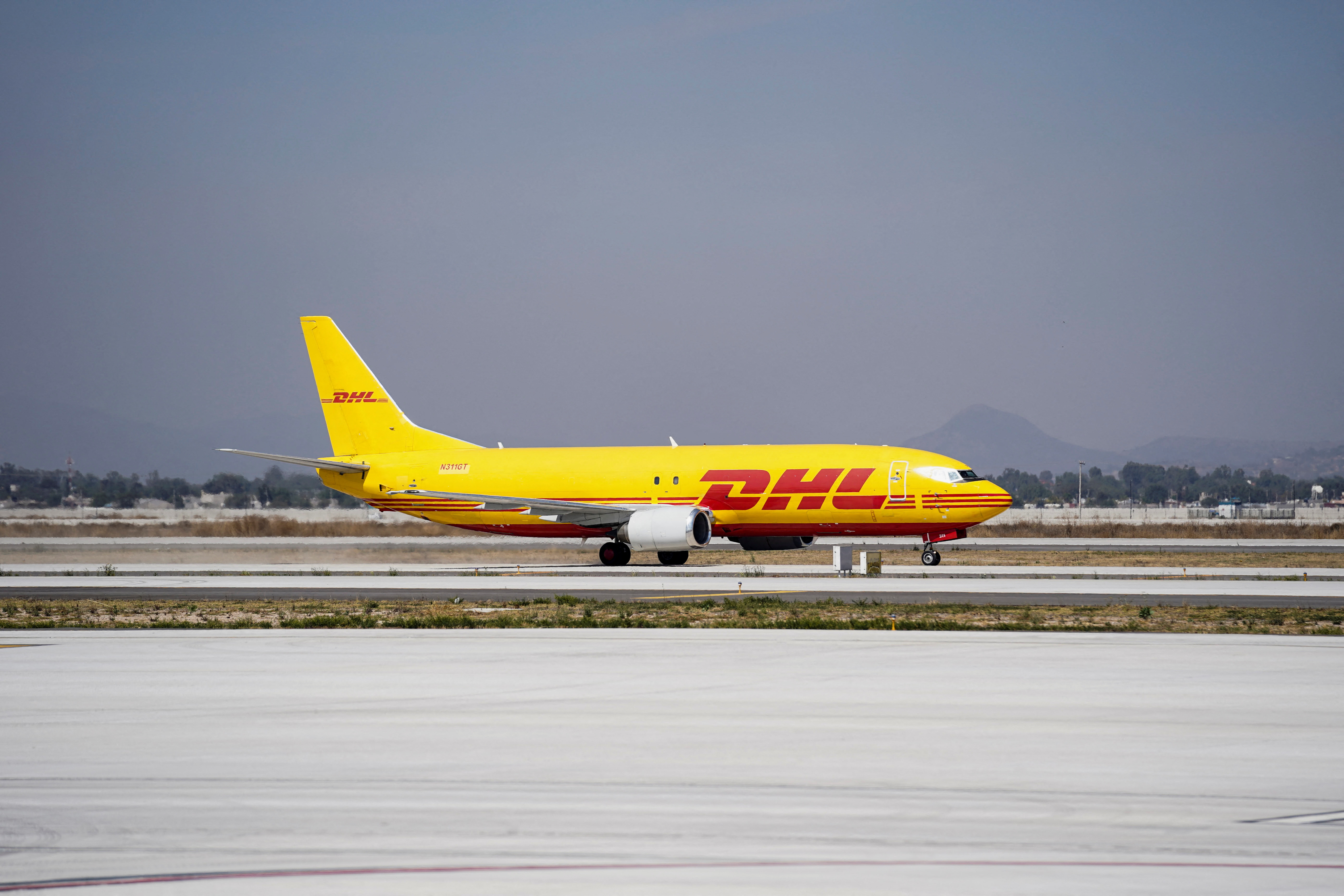 DHL inaugurates first cargo plane route and cargo facilities at the Felipe Angeles international airport in Zumpango