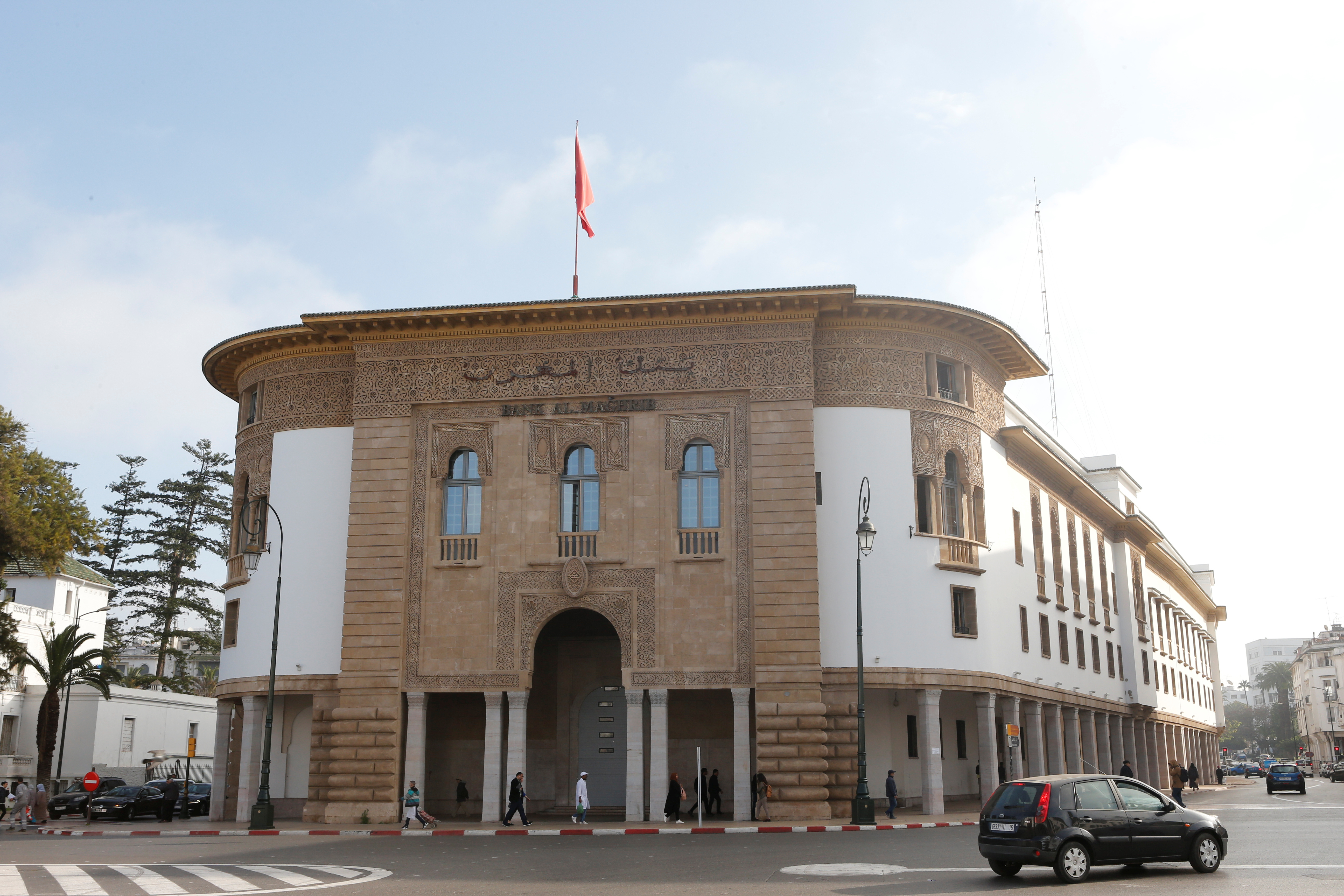 A general view of the Central Bank of Morocco in Rabat