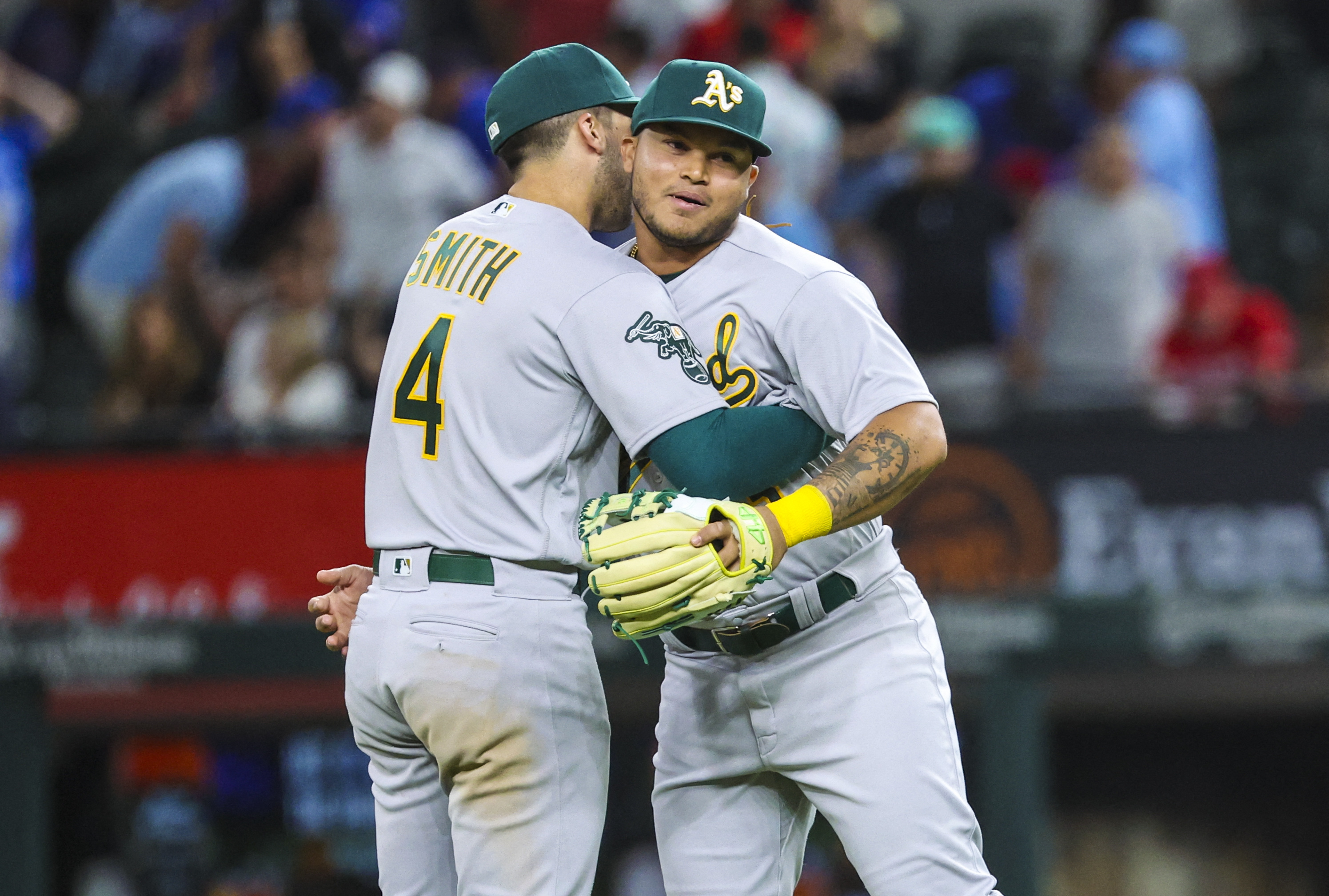 A's End 7-Game Skid on Diaz's Pinch-Hit HR in 9th Vs Rangers – NBC Bay Area