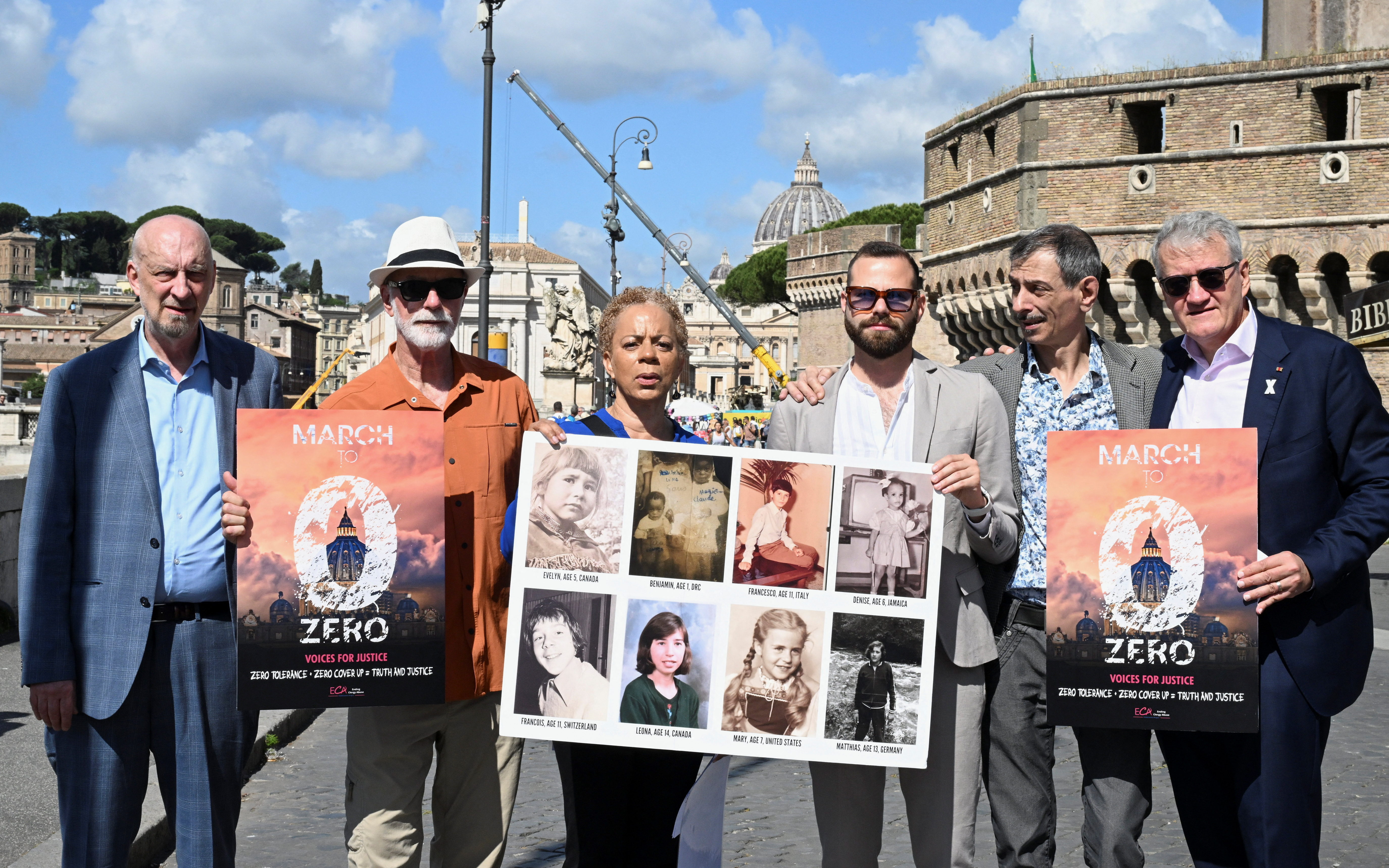 Clergy abuse survivors demonstrate near Vatican