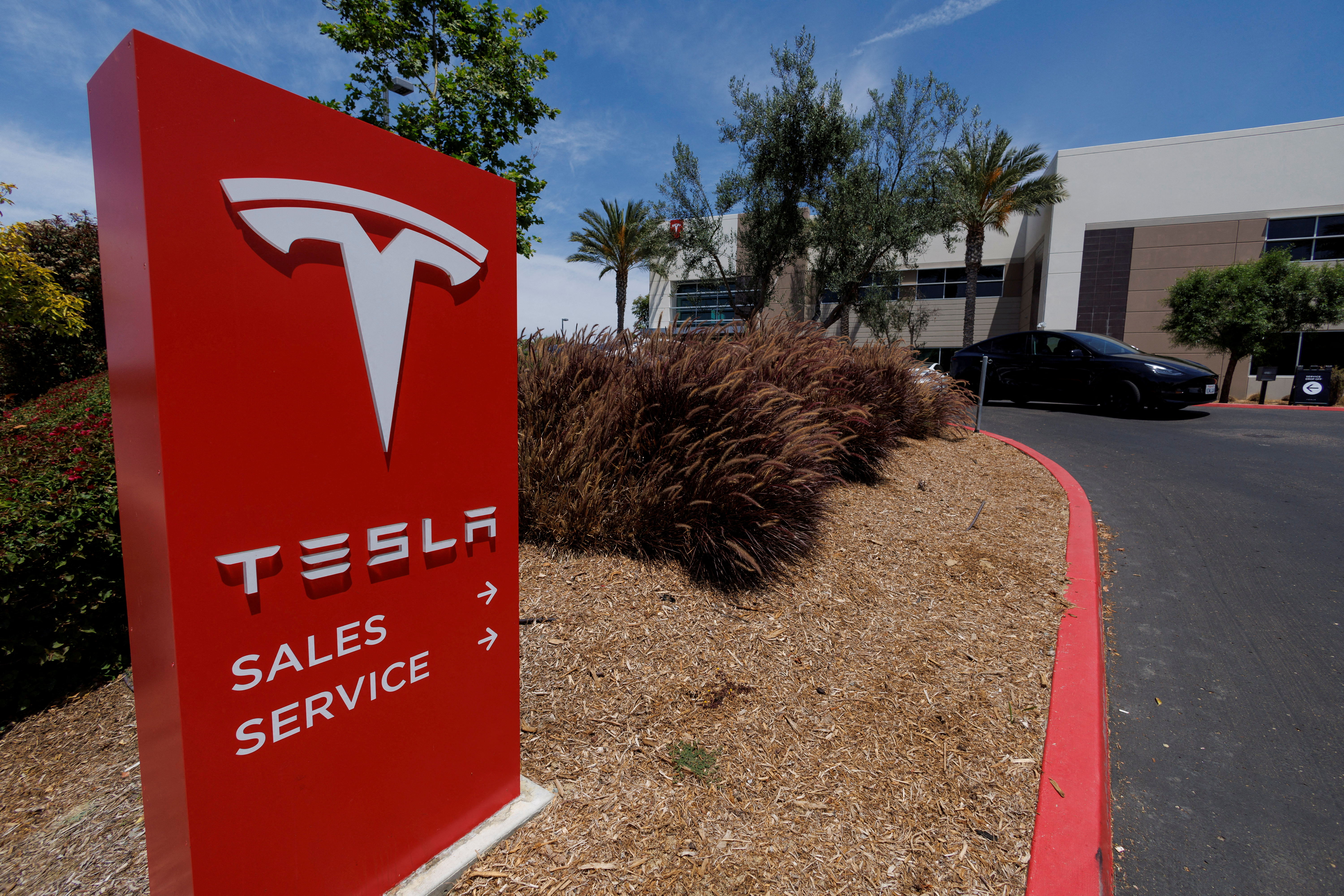 Tesla service and sales center in Vista, California