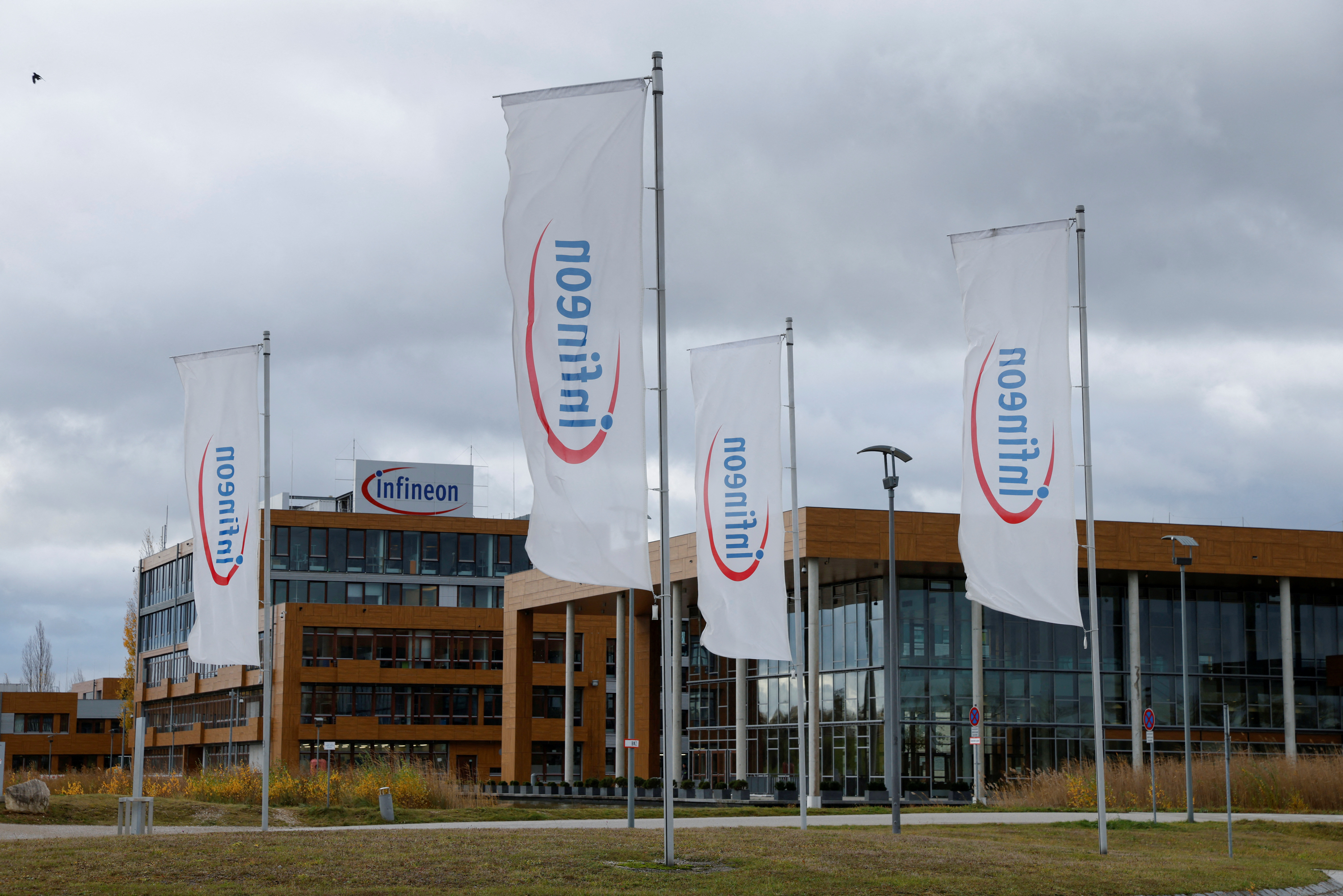 Infineon headquarter is pictured before annual results news conference in Munich