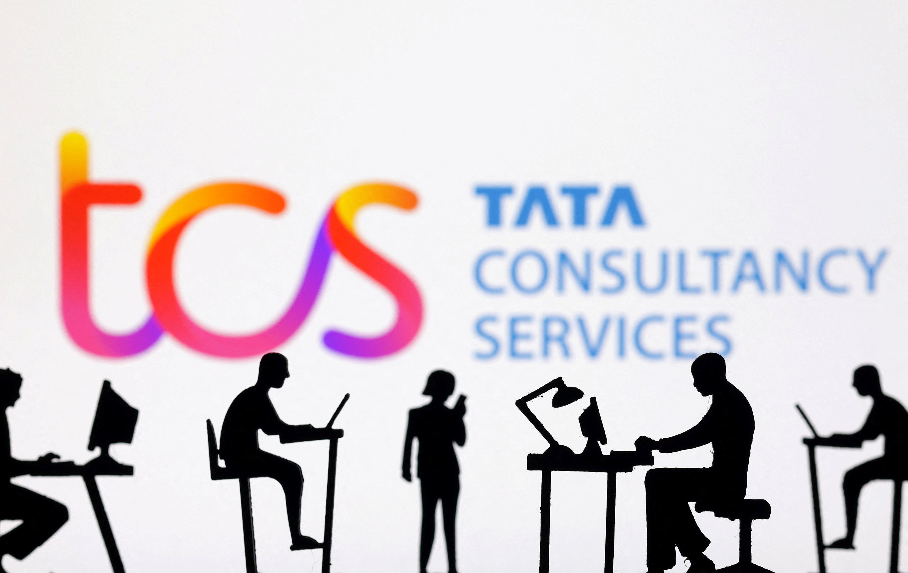 Illustration shows TCS: Tata Consultancy Services logo