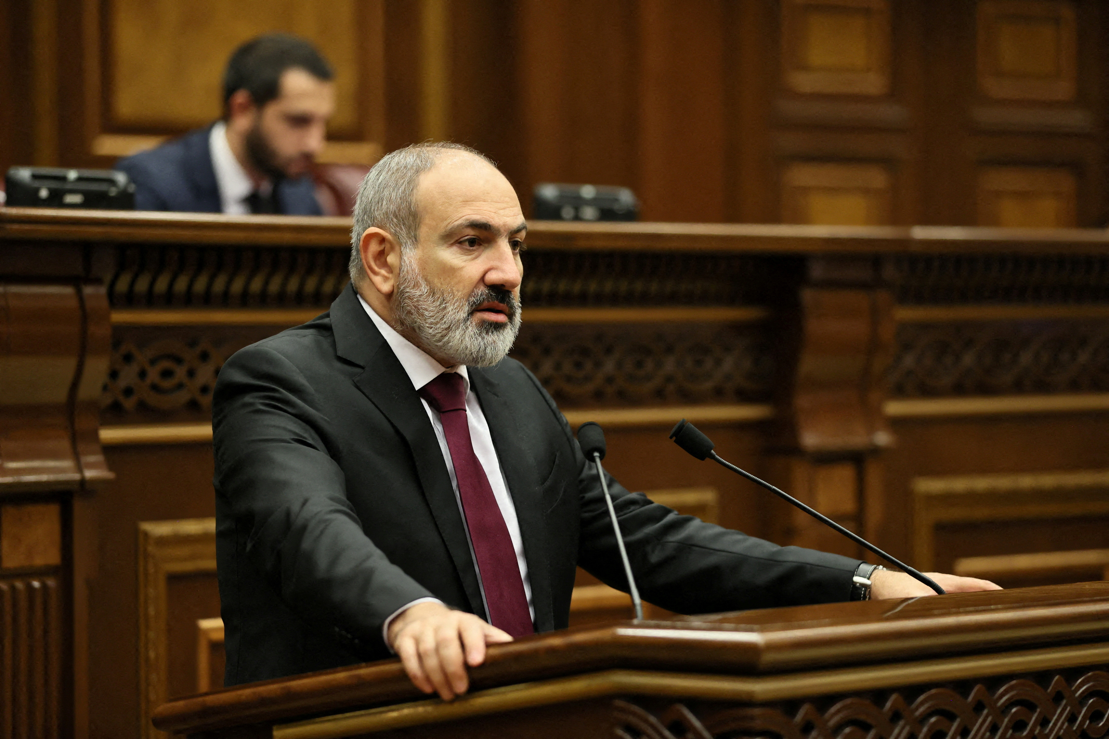 Armenian Prime Minister Pashinyan addresses parliament in Yerevan