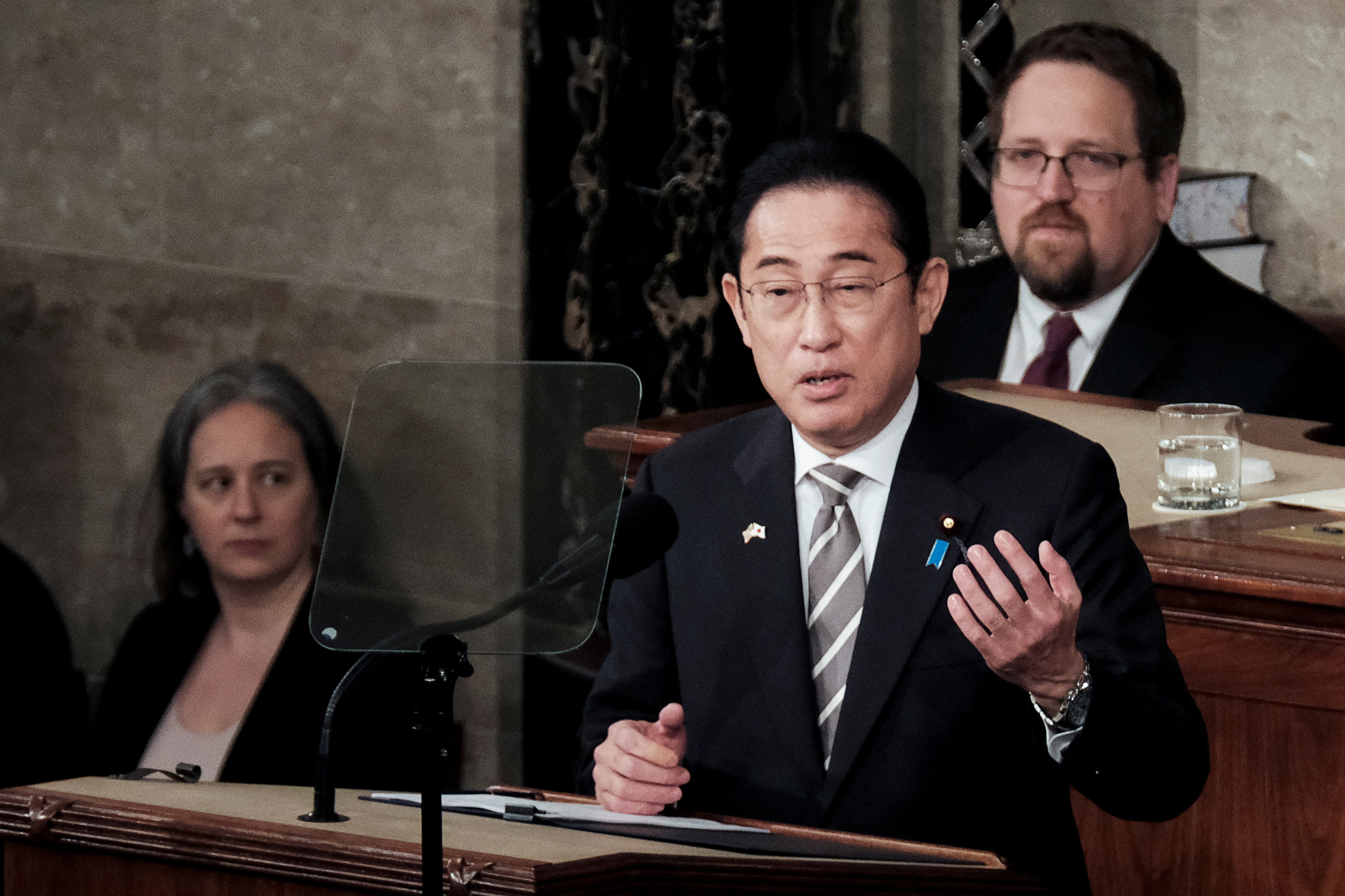 Japanese Prime Minister Fumio Kishida addresses joint meeting of Congress at the U.S. Capitol in Washington