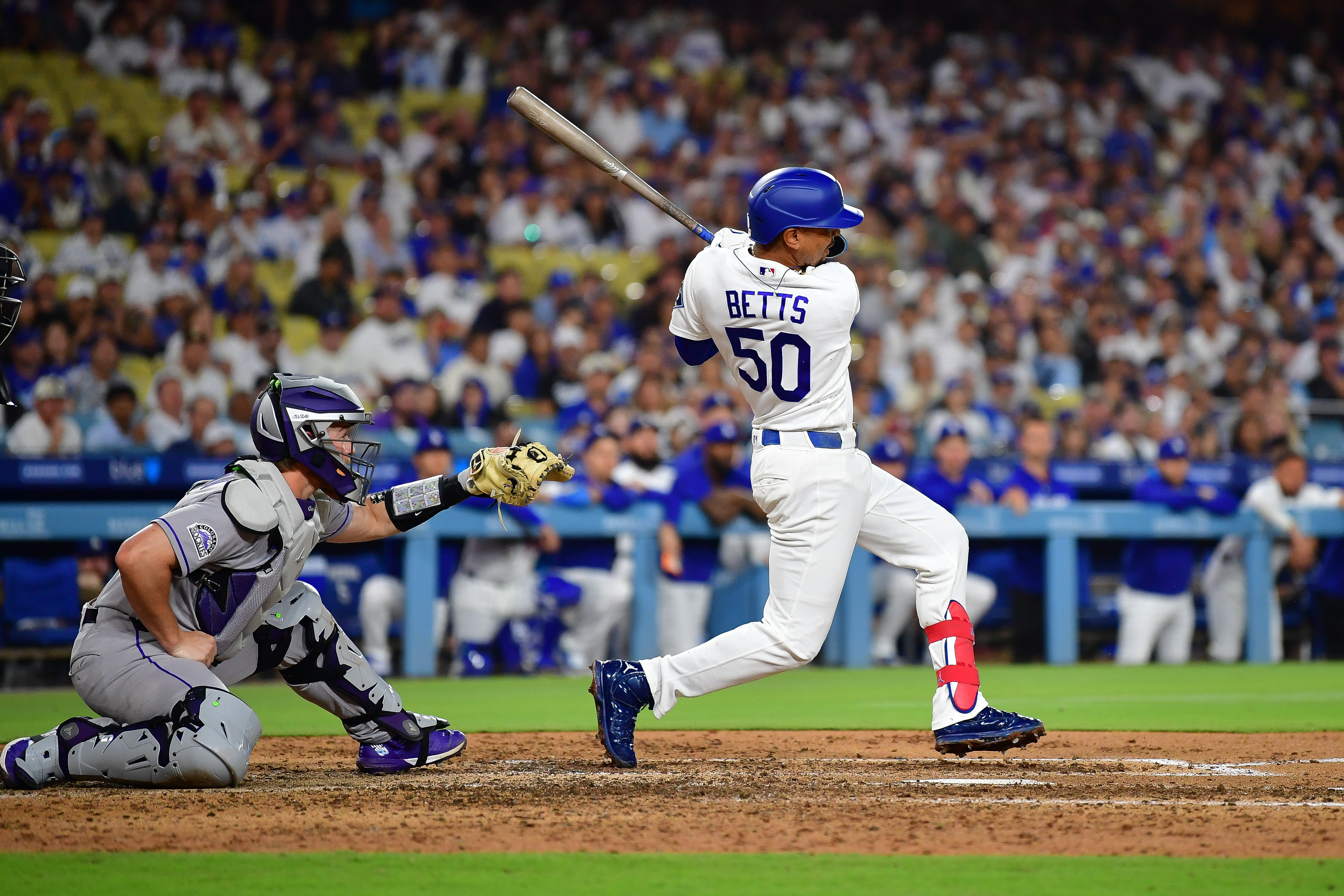 ６月１９日来場者限定Mookie Betts ドジャース ボブルヘッド Mookie Betts' tiebreaking hit sends Dodgers to series win over