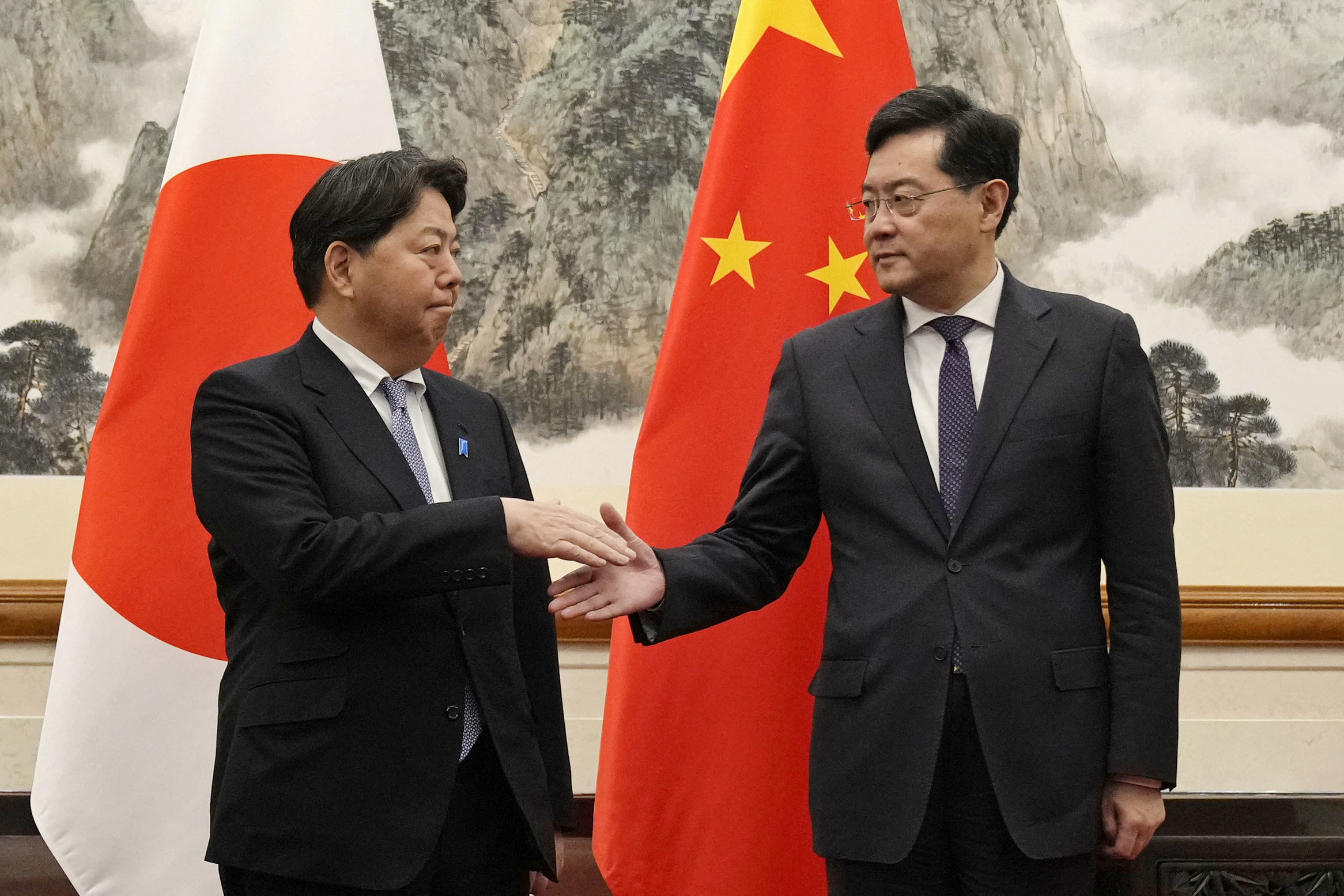 Japan's foreign minister Yoshimasa Hayashi meets Chinese Foreign Minister Qin Gang in Beijing