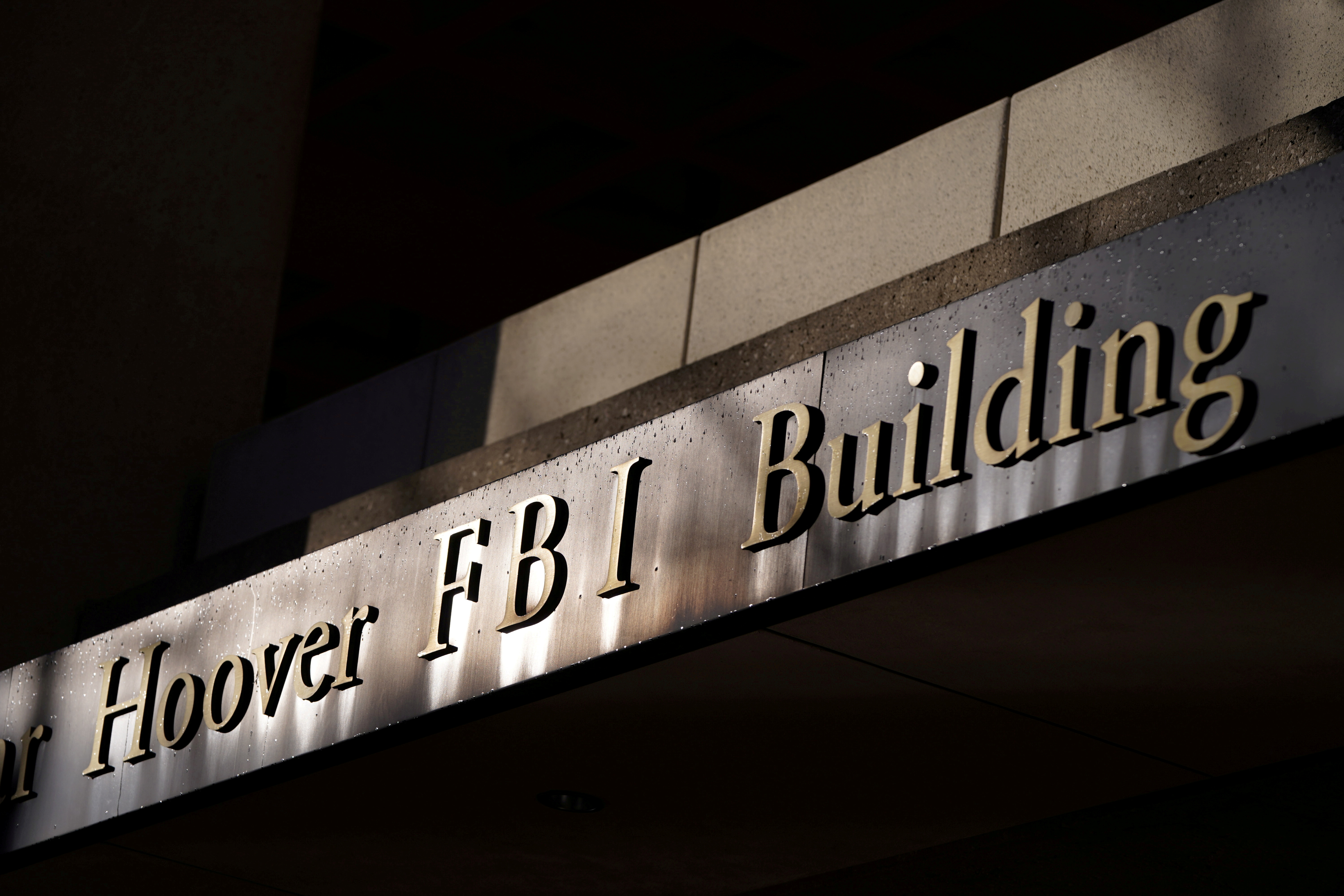 The FBI building is seen in Washington