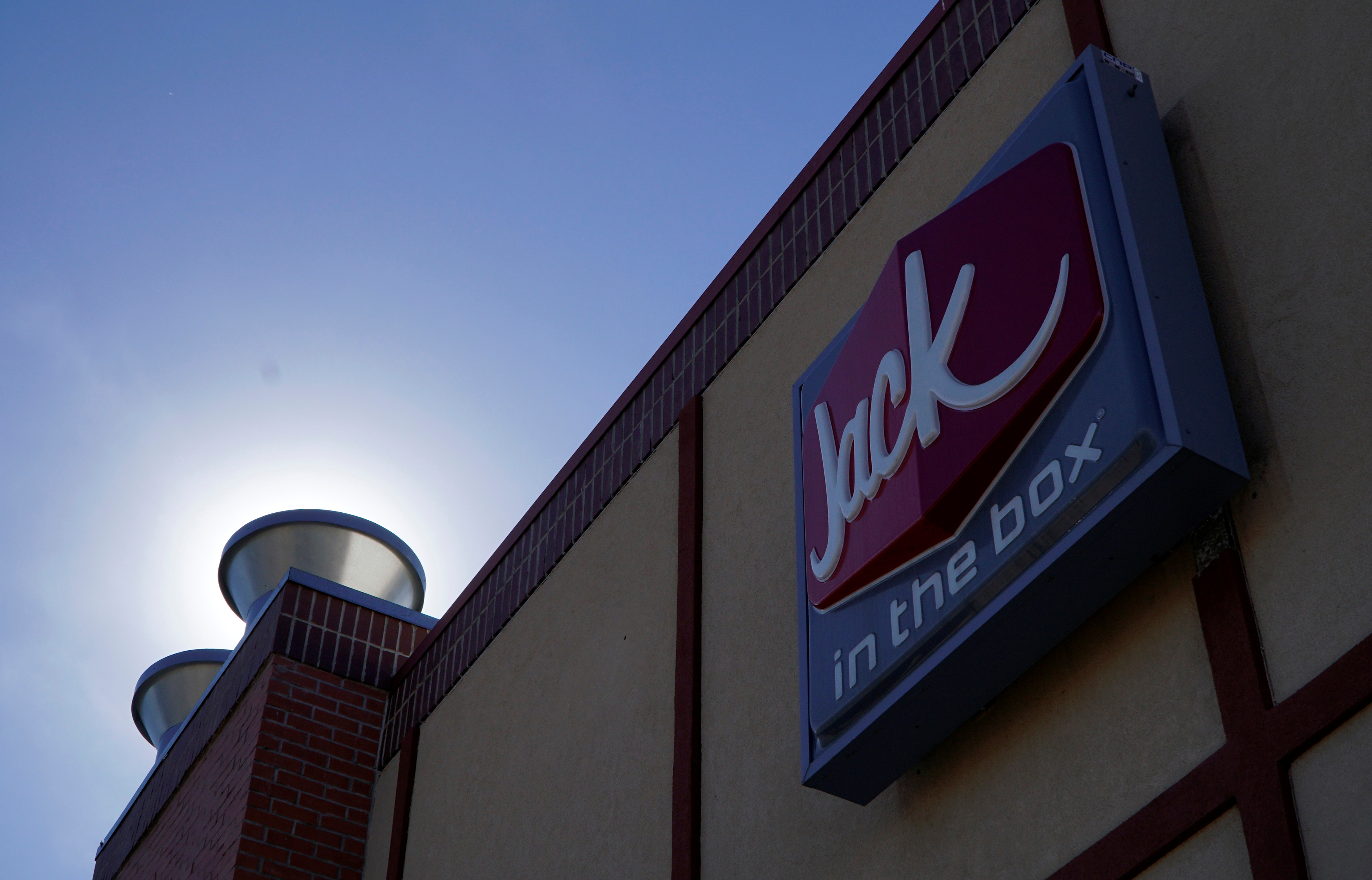 The sign outside the Jack in the Box is seen in Westminster, Colorado February 22, 2017.  REUTERS/Rick Wilking