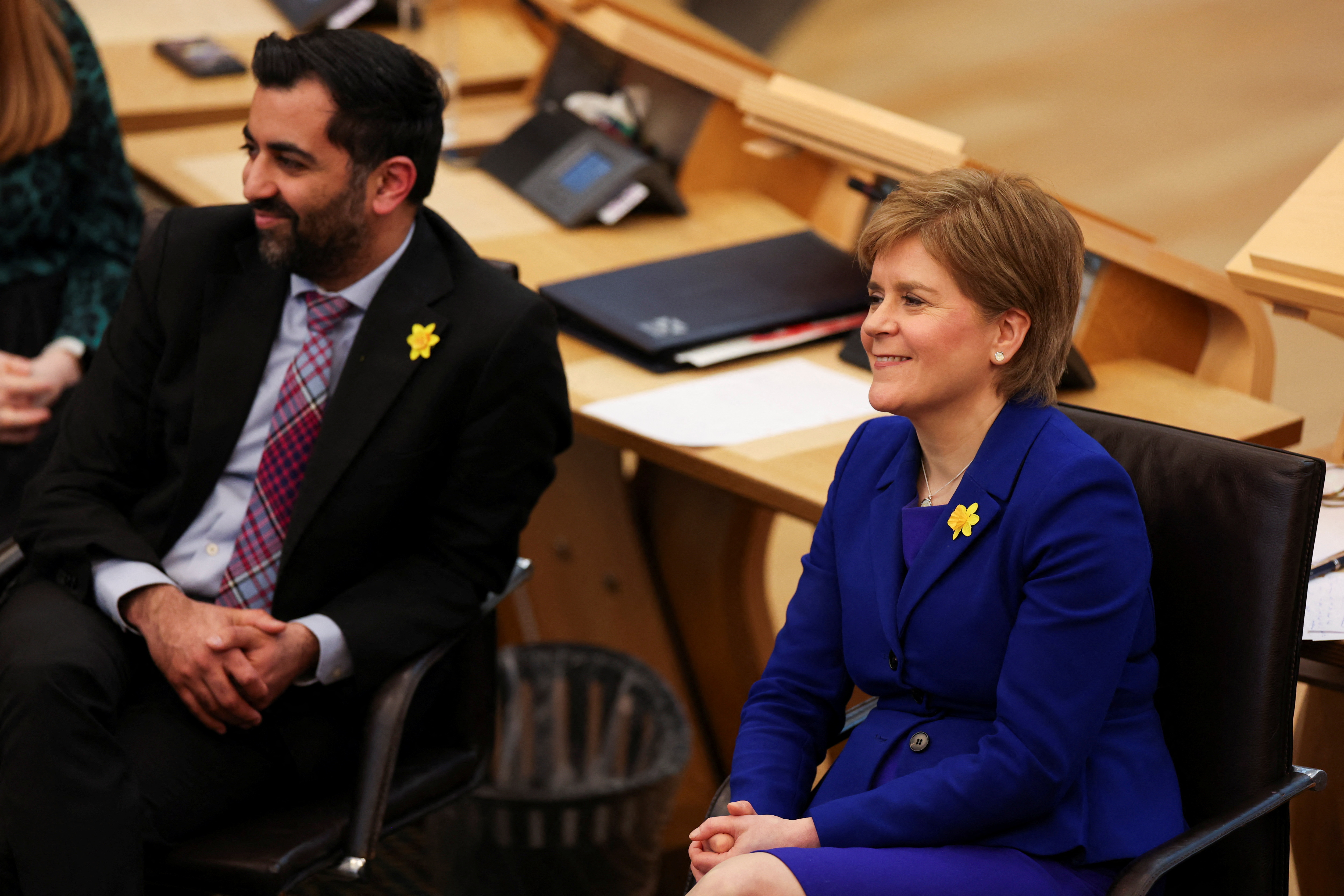 Sturgeon attends her last First Minster's Questions at the Scottish Parliament at Holyrood