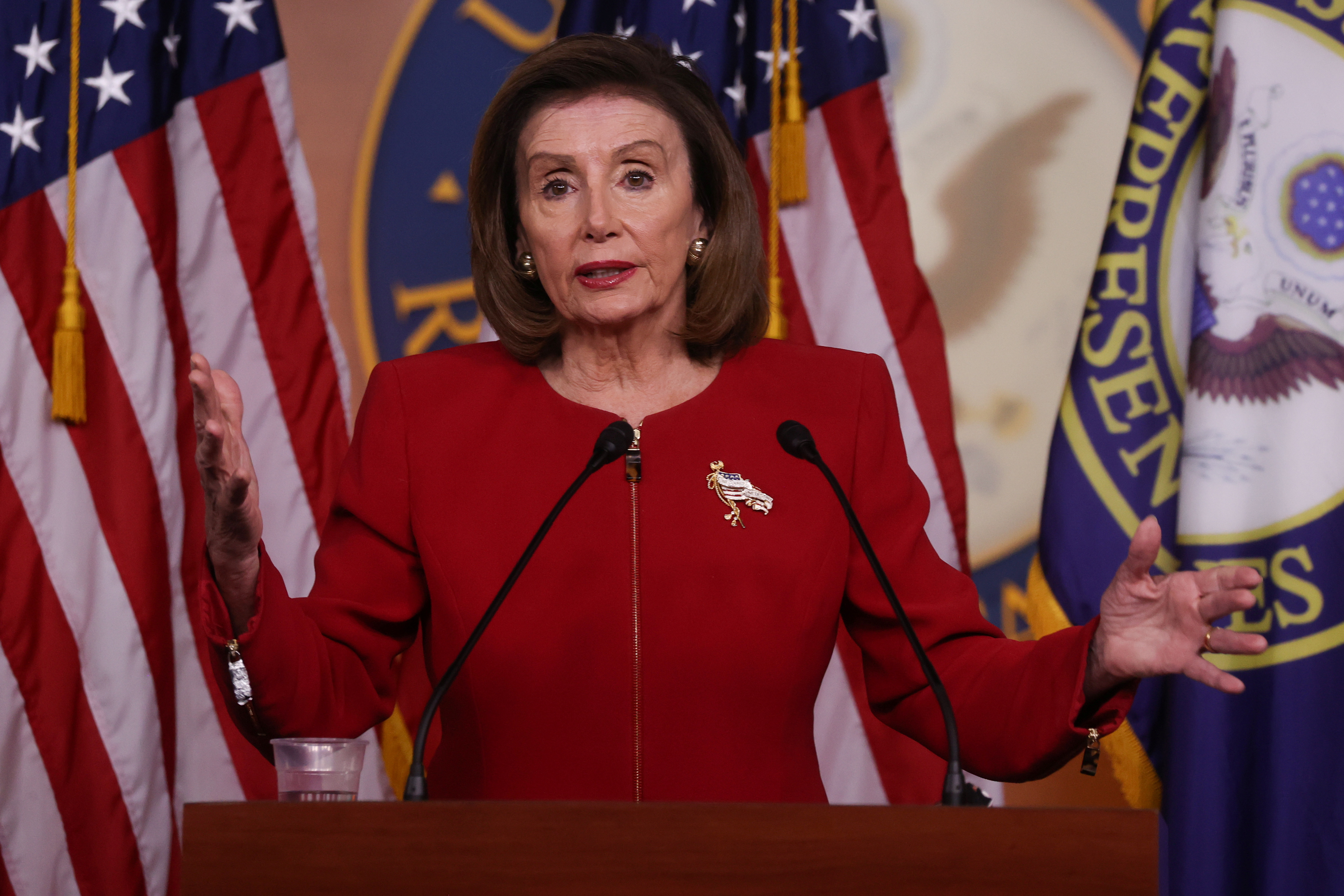 U.S. House Speaker Pelosi holds her weekly news conference at the U.S. Capitol in Washington