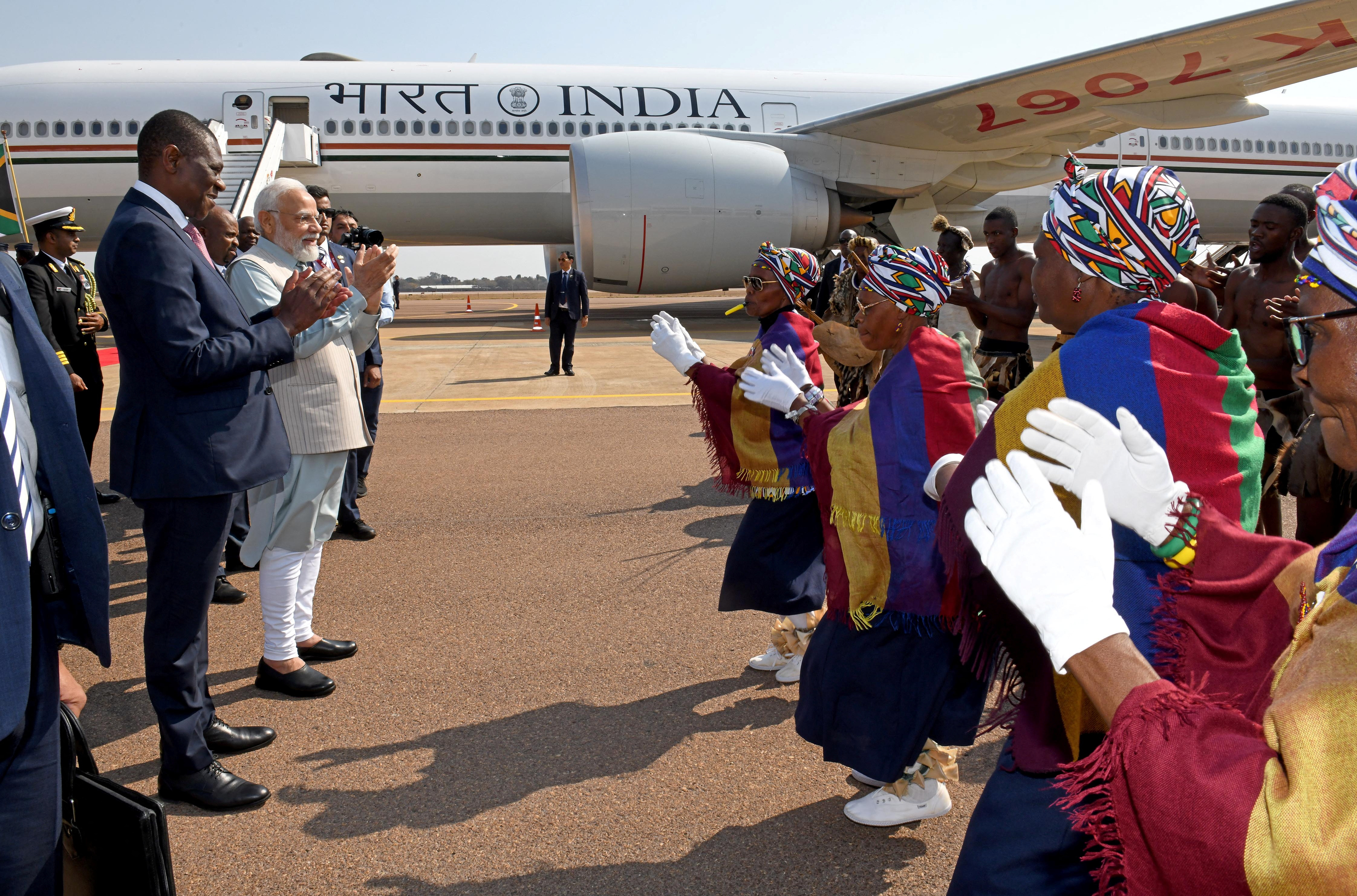 India's Prime Minister Narendra Modi arrives for the XV BRICS Summit