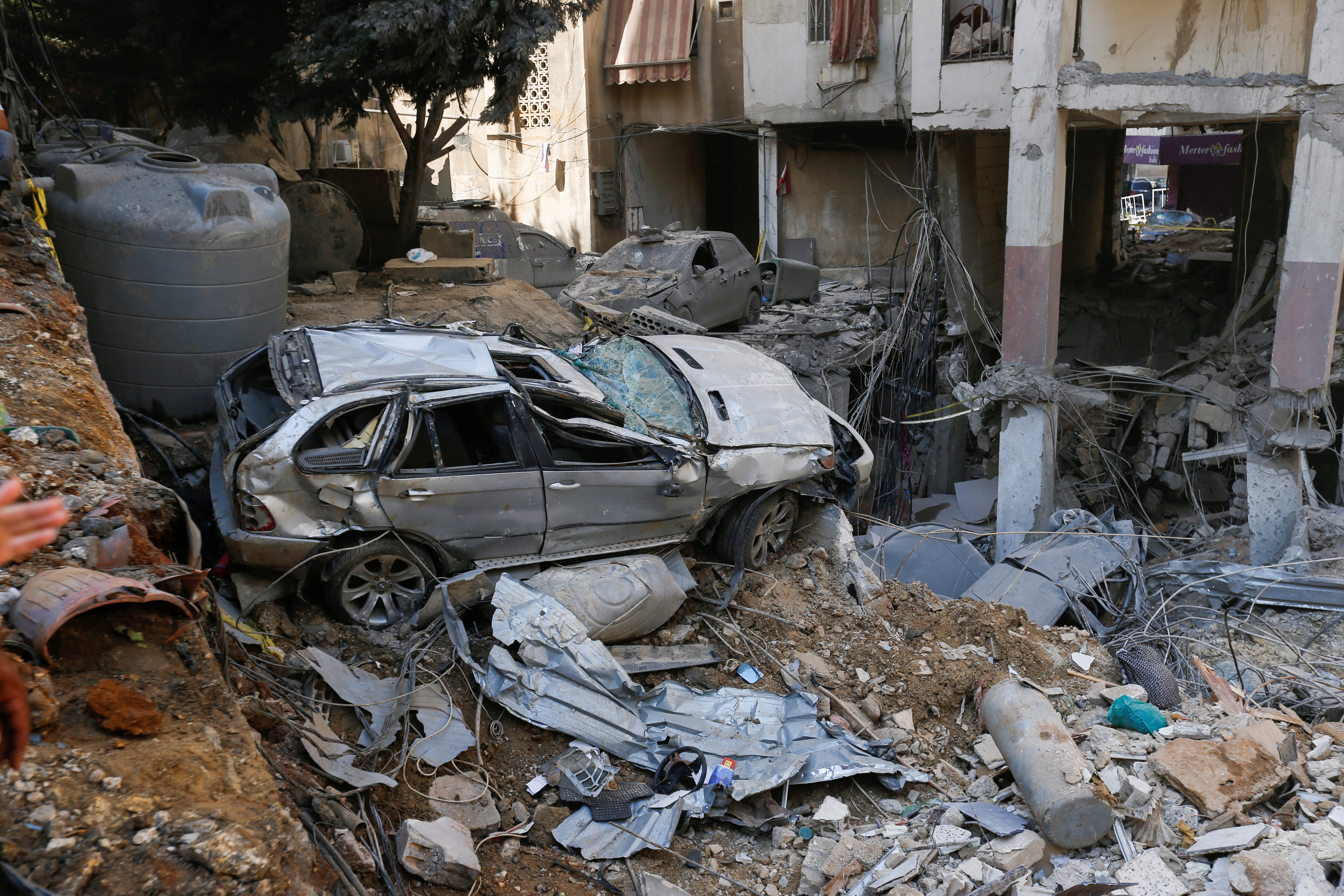 Aftermath of Israeli strike on Beirut's southern suburbs