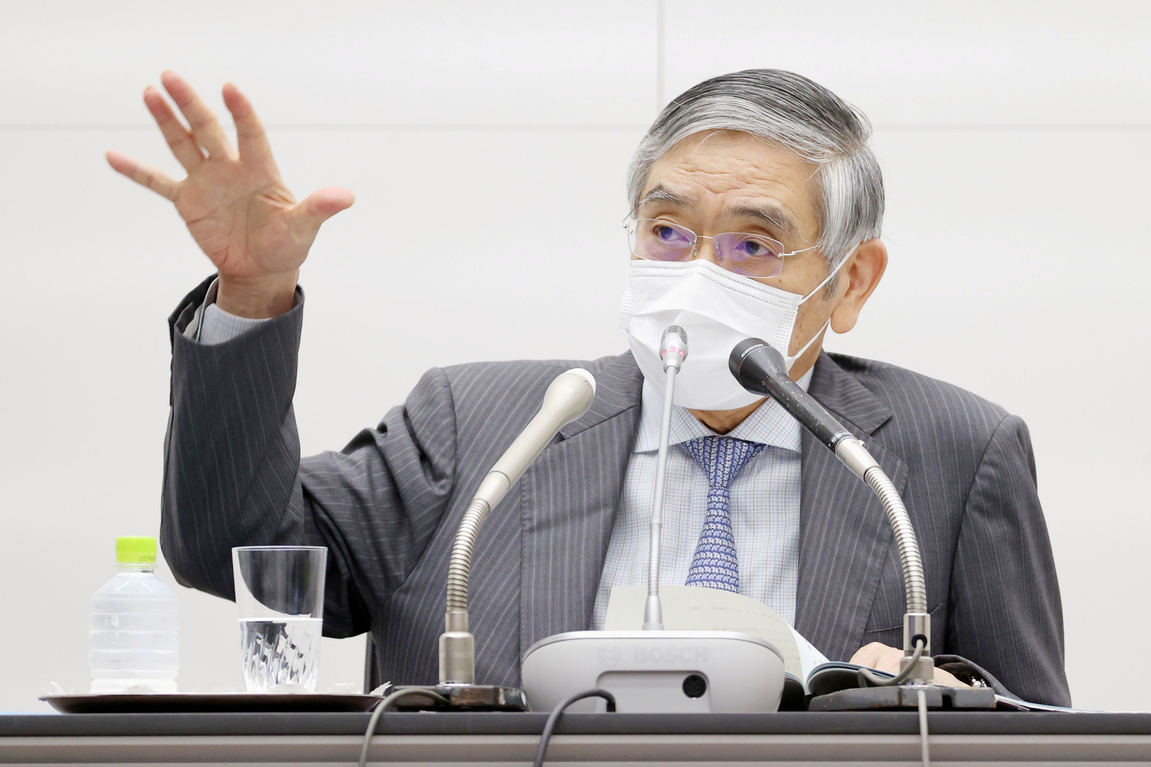 Bank of Japan Governor Haruhiko Kuroda speaks during a news conference, in Tokyo