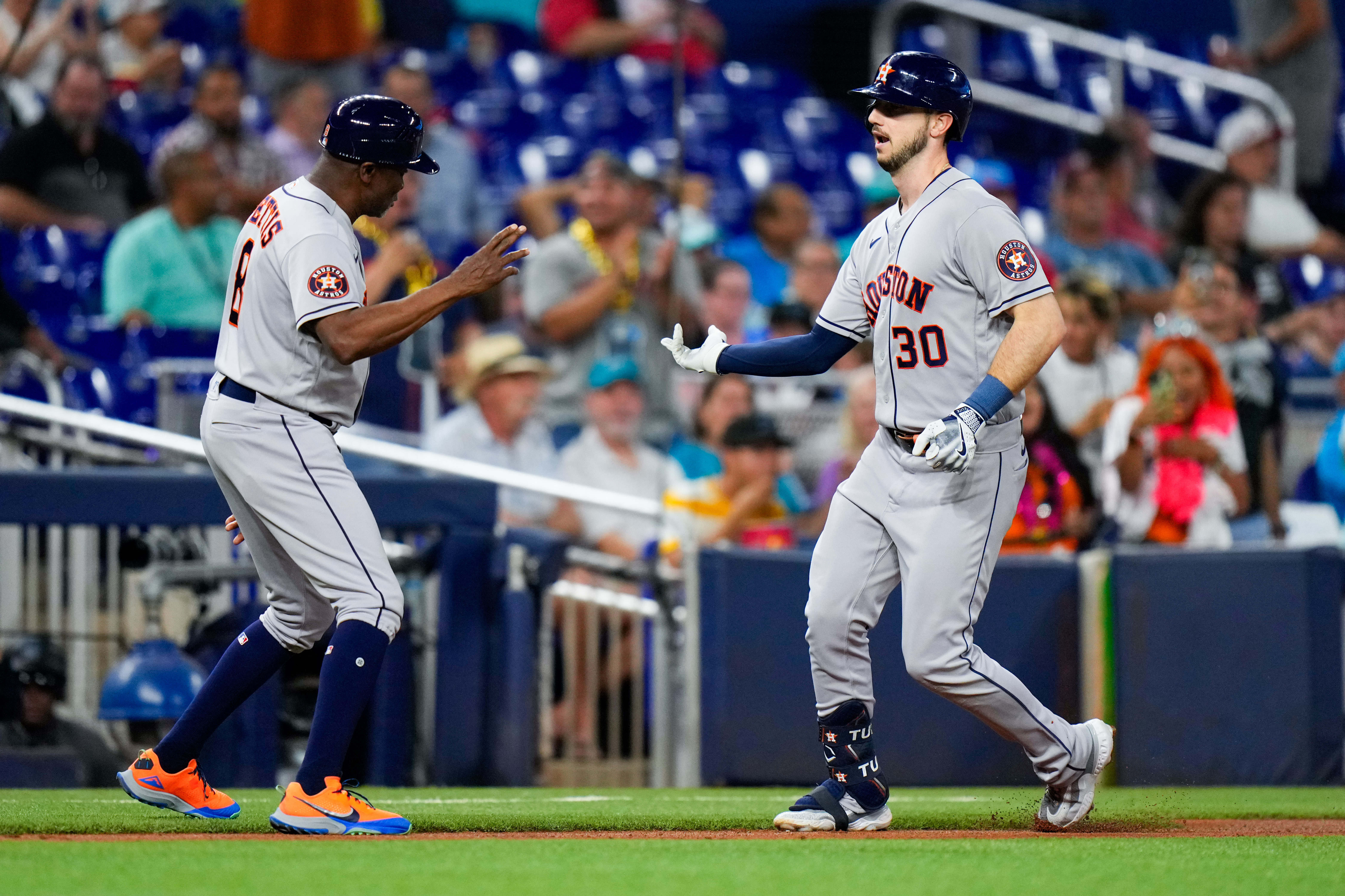 Alex Bregman, Kyle Tucker, Chas McCormick homer in first inning as the  Astros rout Marlins