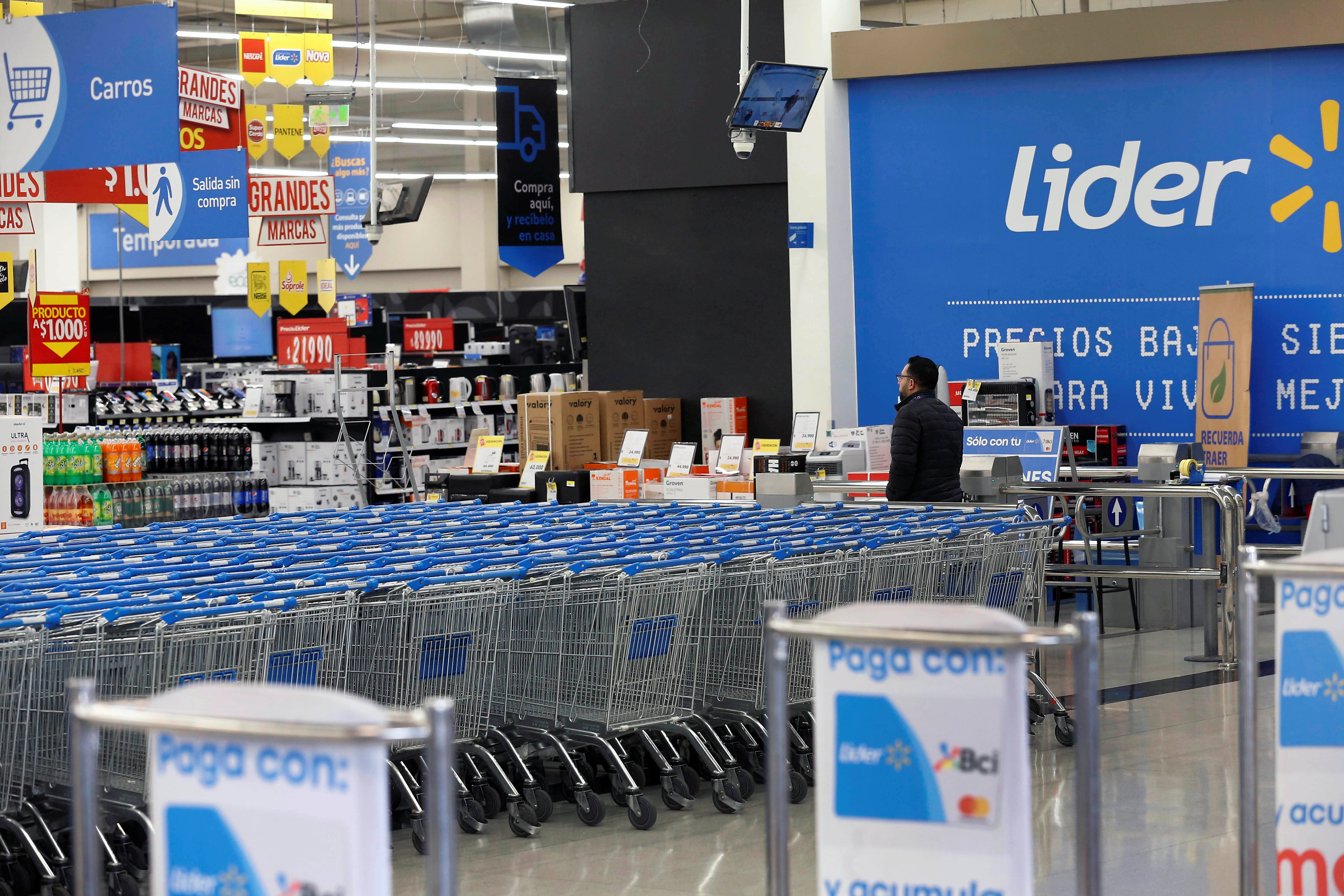 The supermarket Lider of the retailer Walmart is seen in Santiago