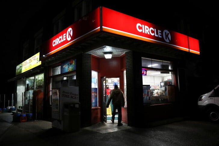 A customer enters a Circle K shop, in Toronto