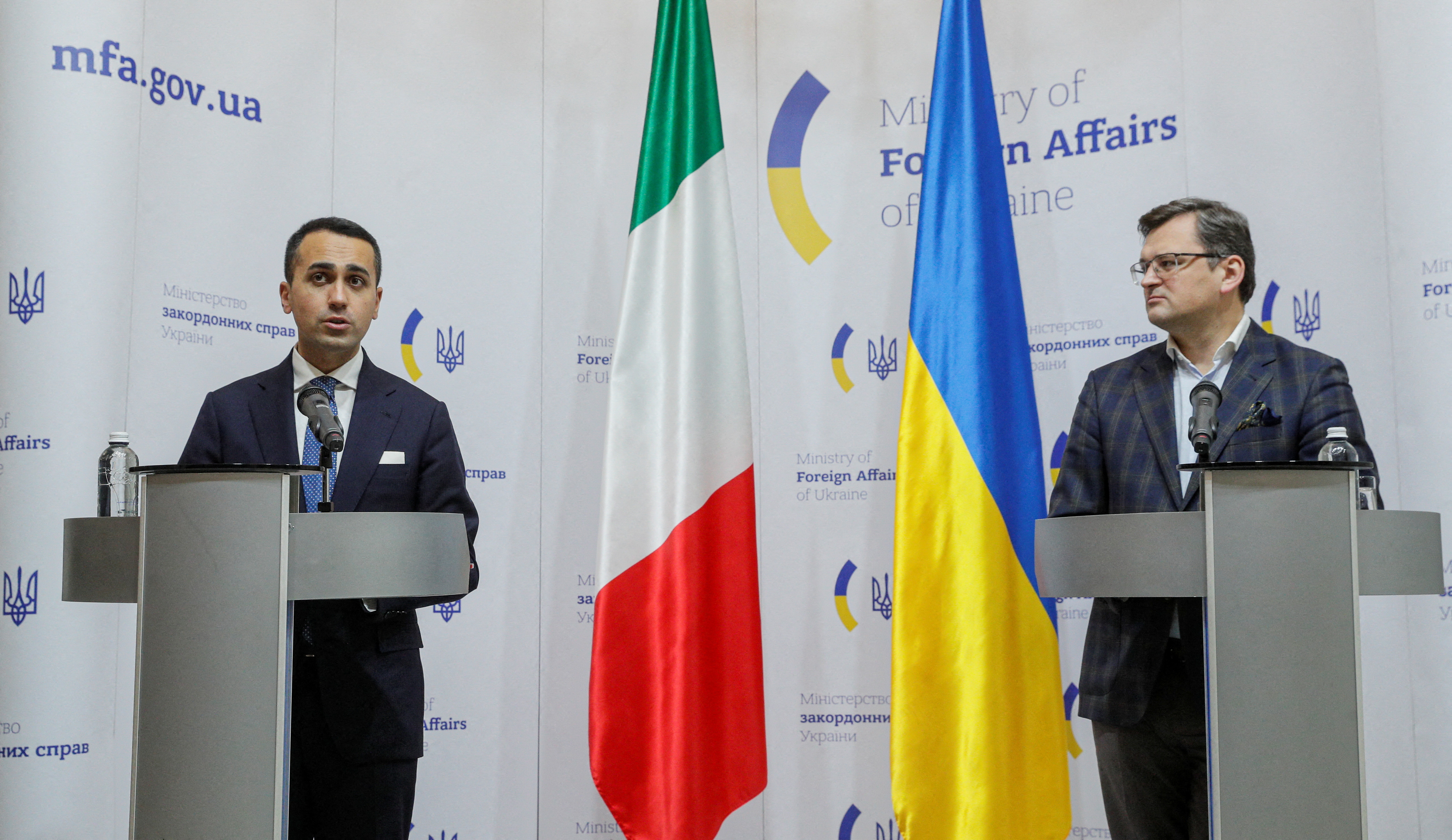 Italian Foreign Minister Luigi Di Maio meets with Ukrainian Foreign Minister Dmytro Kuleba in Kyiv