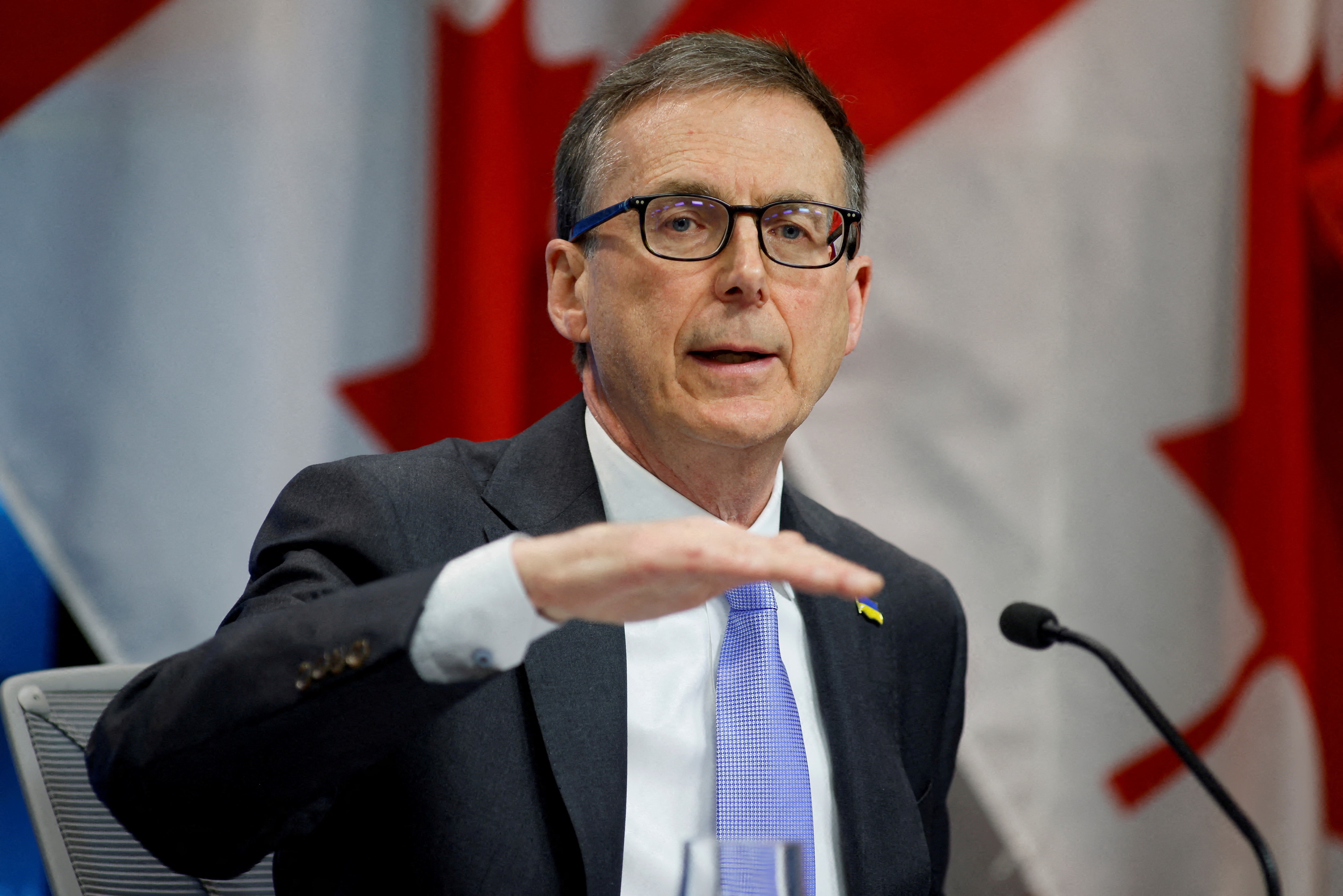 Bank of Canada Governor Tiff Macklem takes part in a news conference in Ottawa