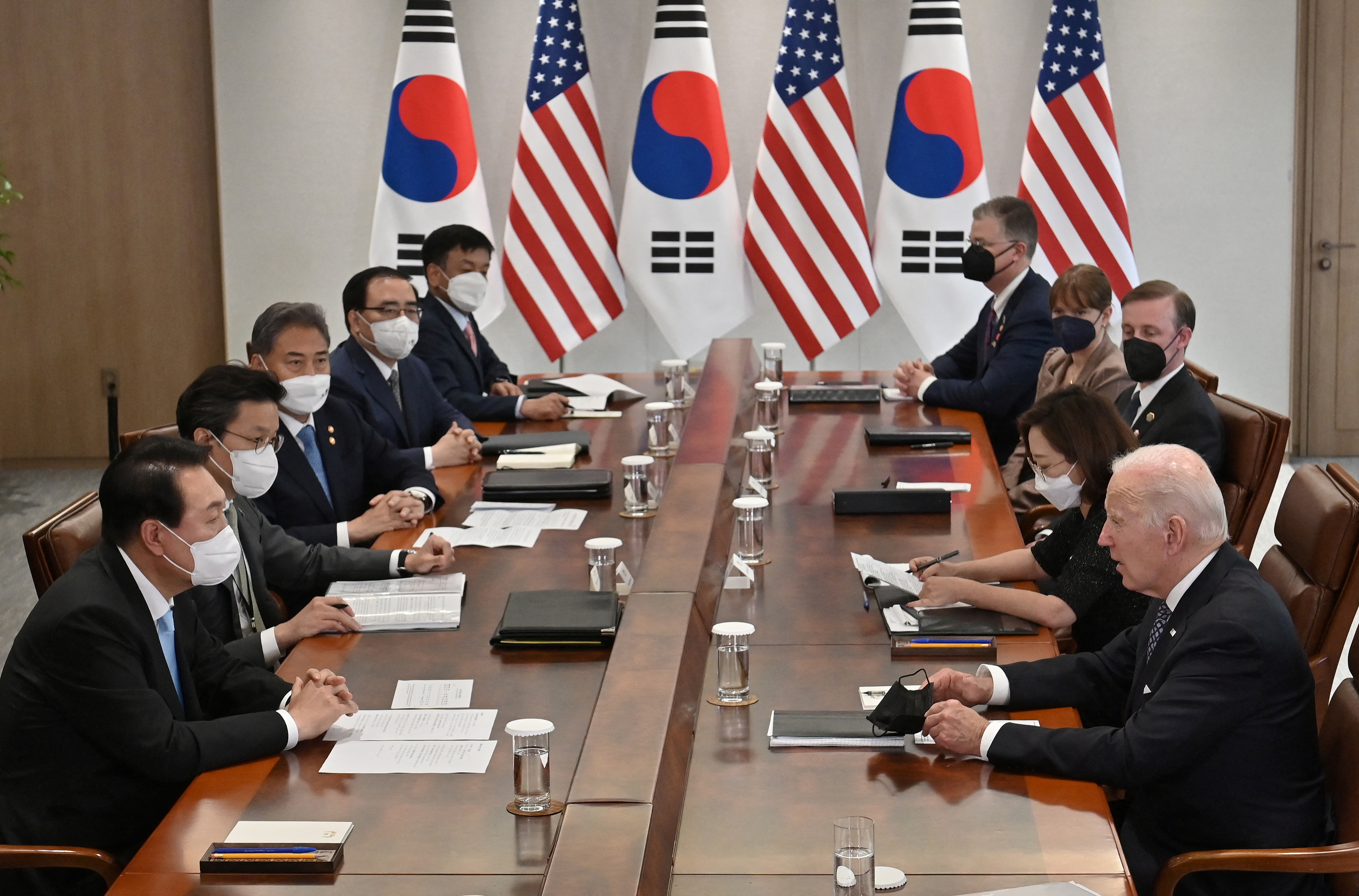 U.S. President Biden meets with South Korean President Yoon at the Presidential Office, in Seoul