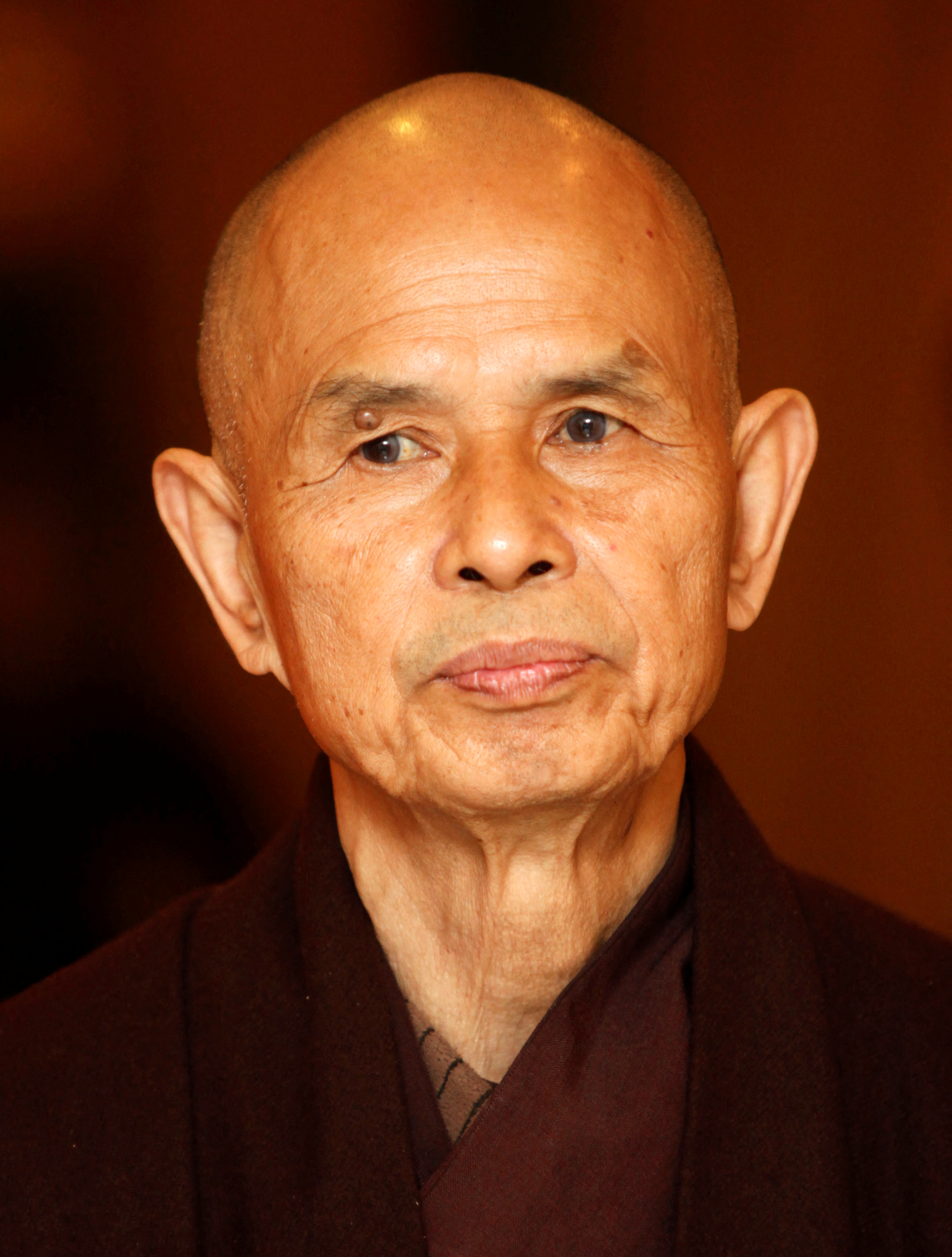 French-based Buddhist zen master Thich Nhat Hanh is seen during his arrival at Suvarnabhumi airport in Bangkok