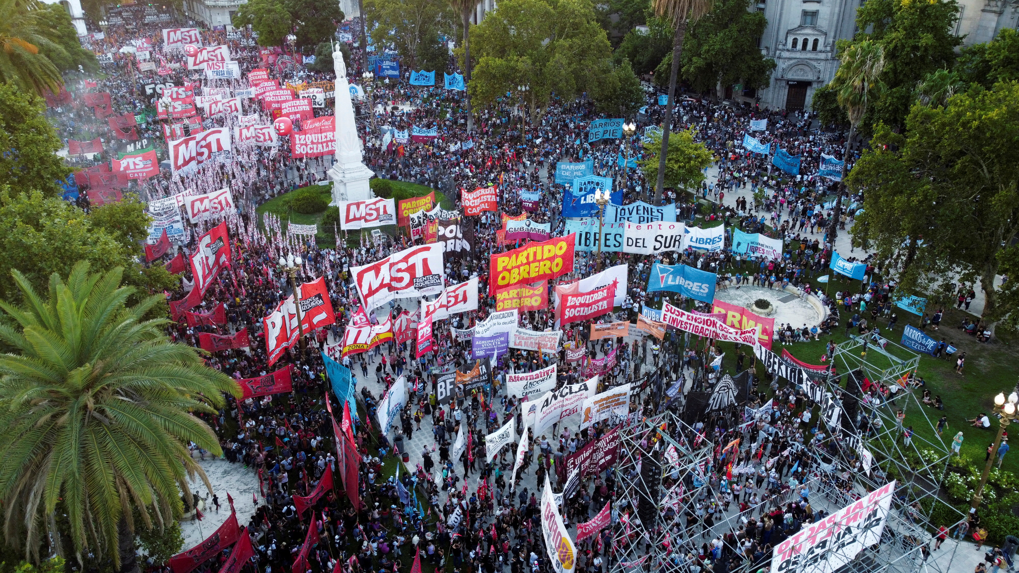 Argentines march against the government's agreement with the IMF, in Buenos Aires