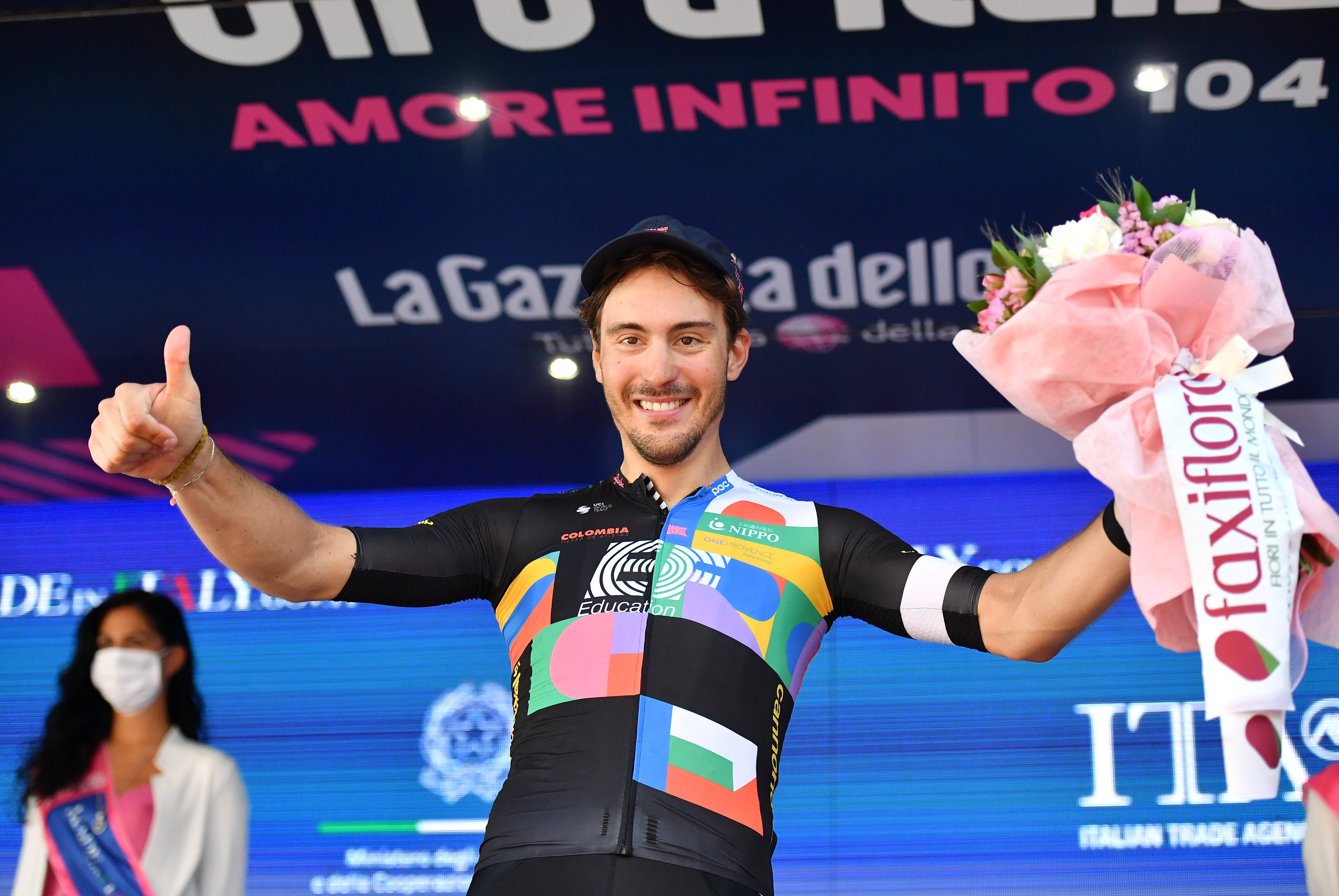 Bettiol rides to solo victory on longest Giro stage, Bernal retains