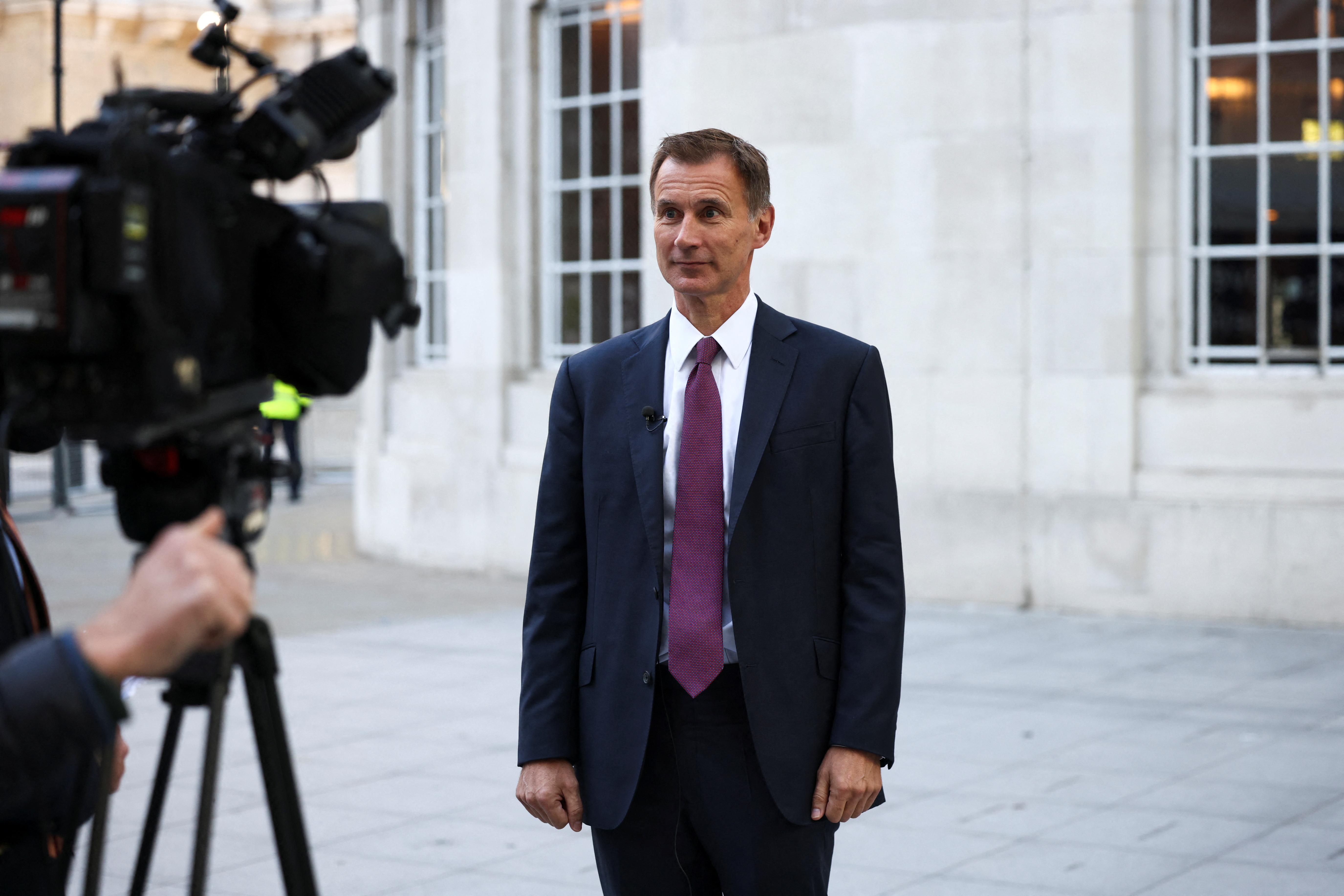 British Chancellor of the Exchequer Jeremy Hunt interview, in London