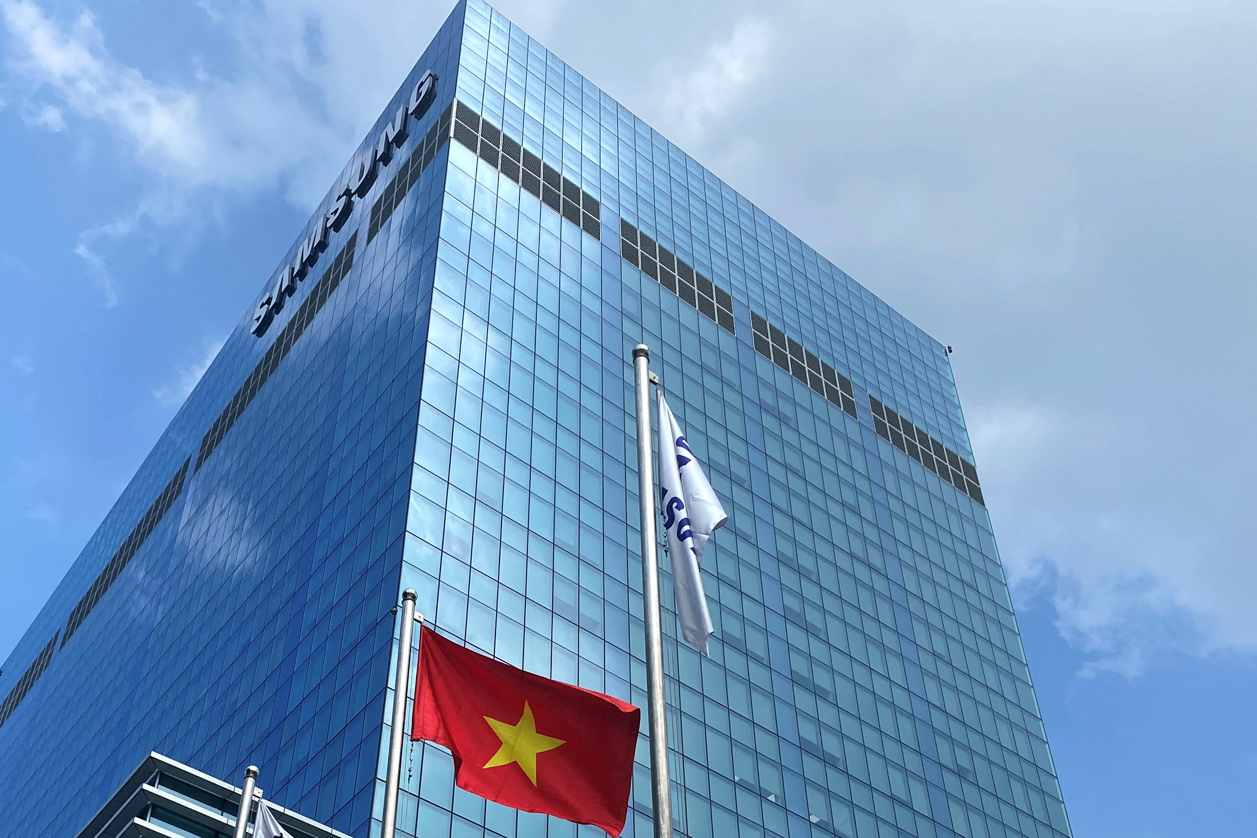 Samsung centre building is seen in Hanoi