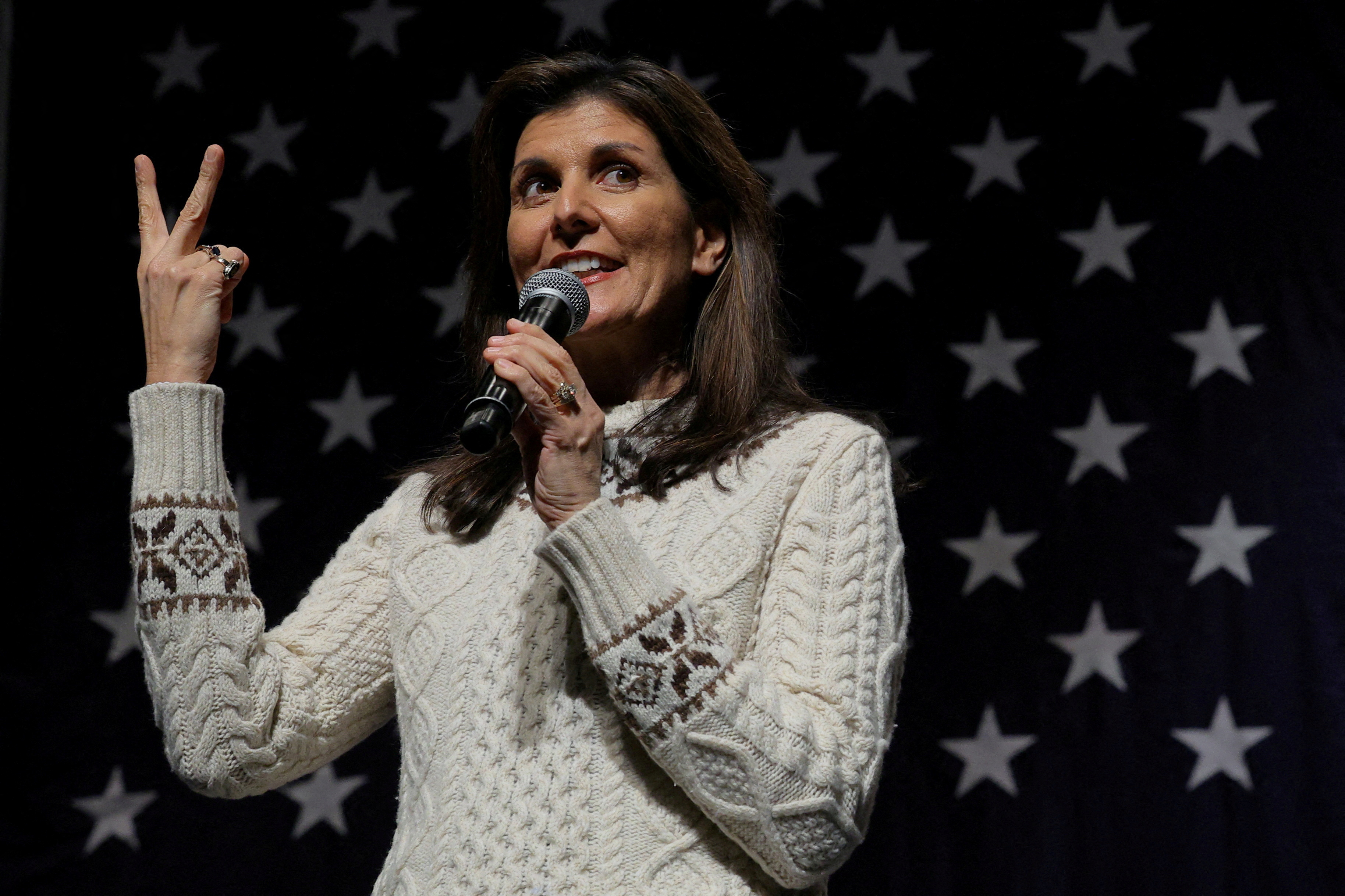 Republican presidential candidate Haley campaigns in Exeter