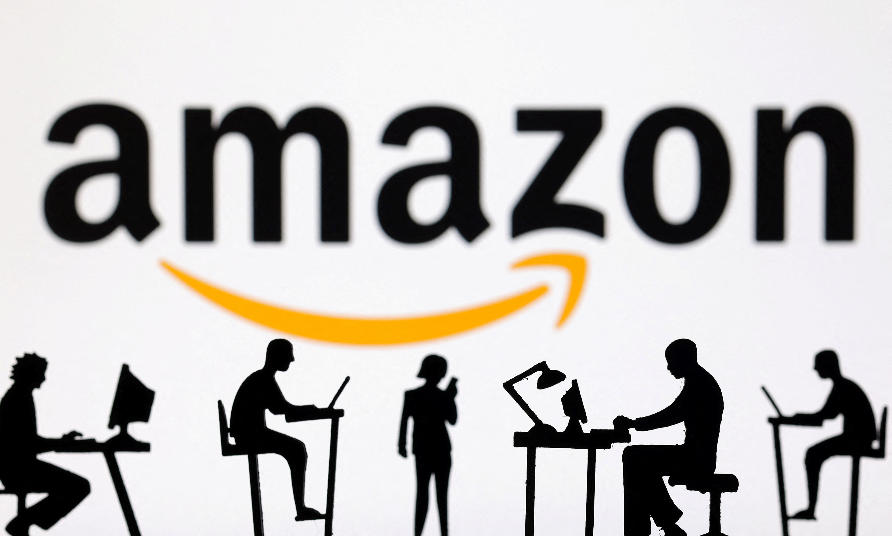 Illustration shows Amazon logo