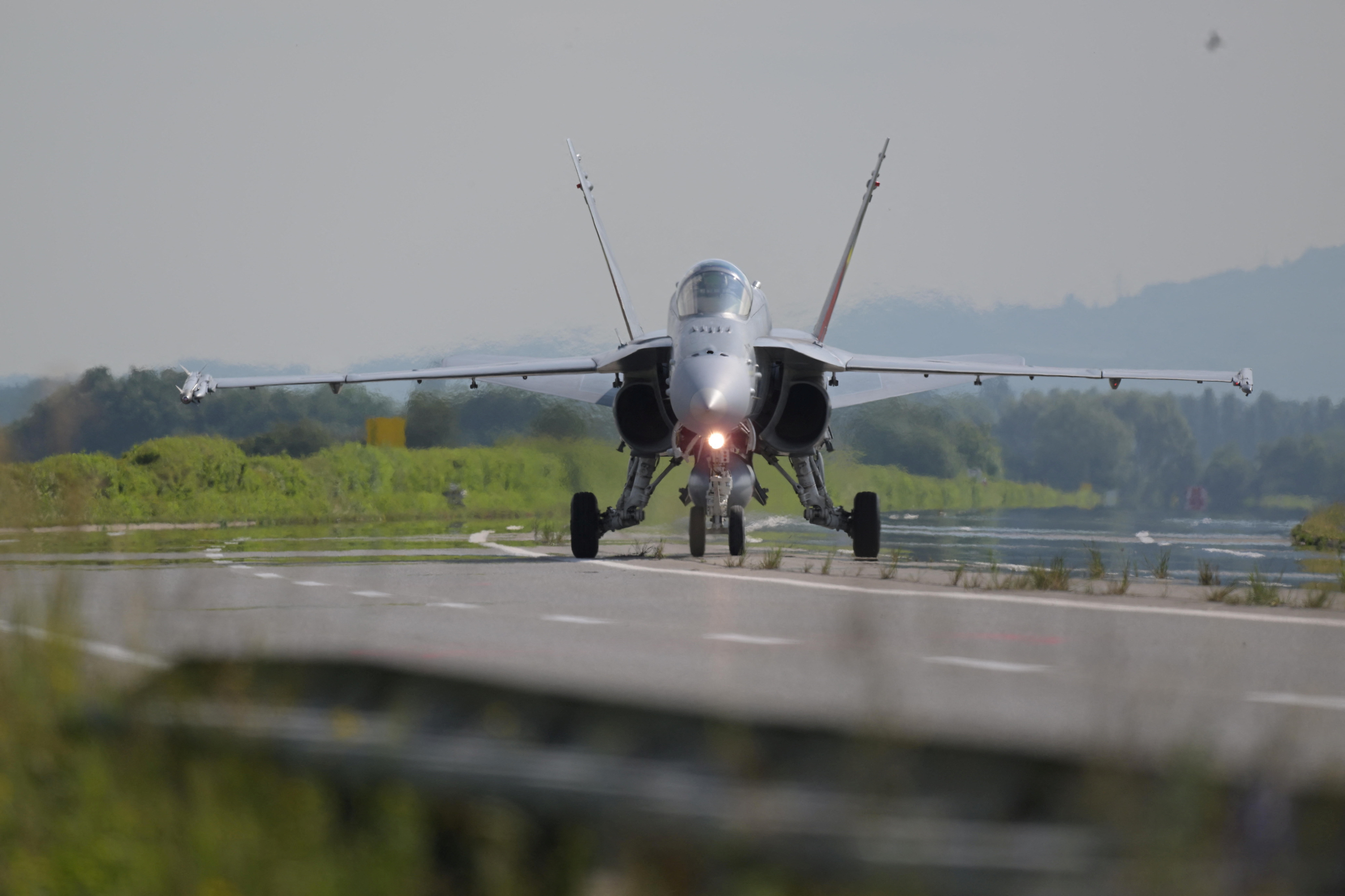 Swiss Air Force Lands Fighter Planes On Motorway In Training Exercise 