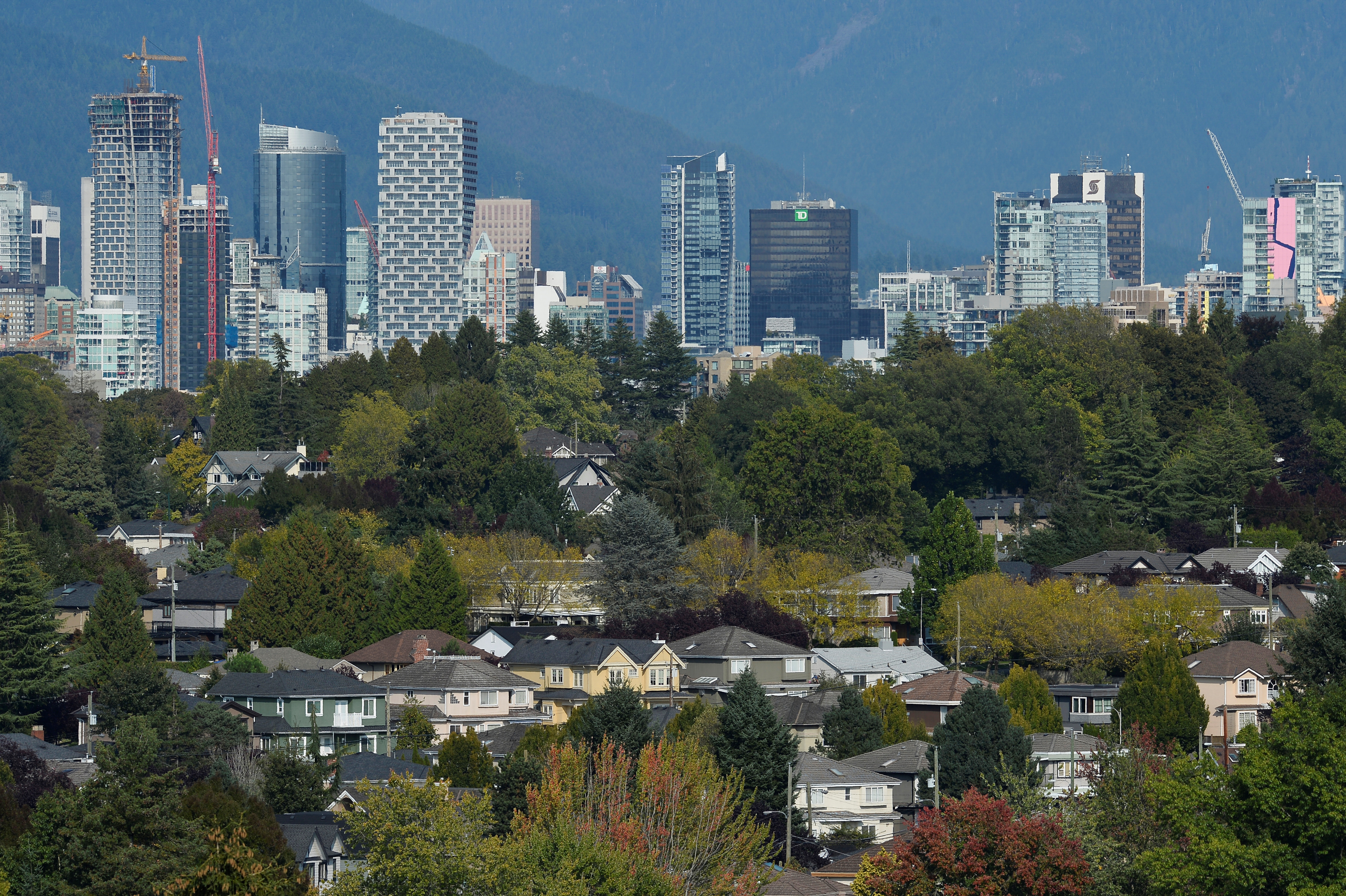 Single Family homes are seen in Vancouver