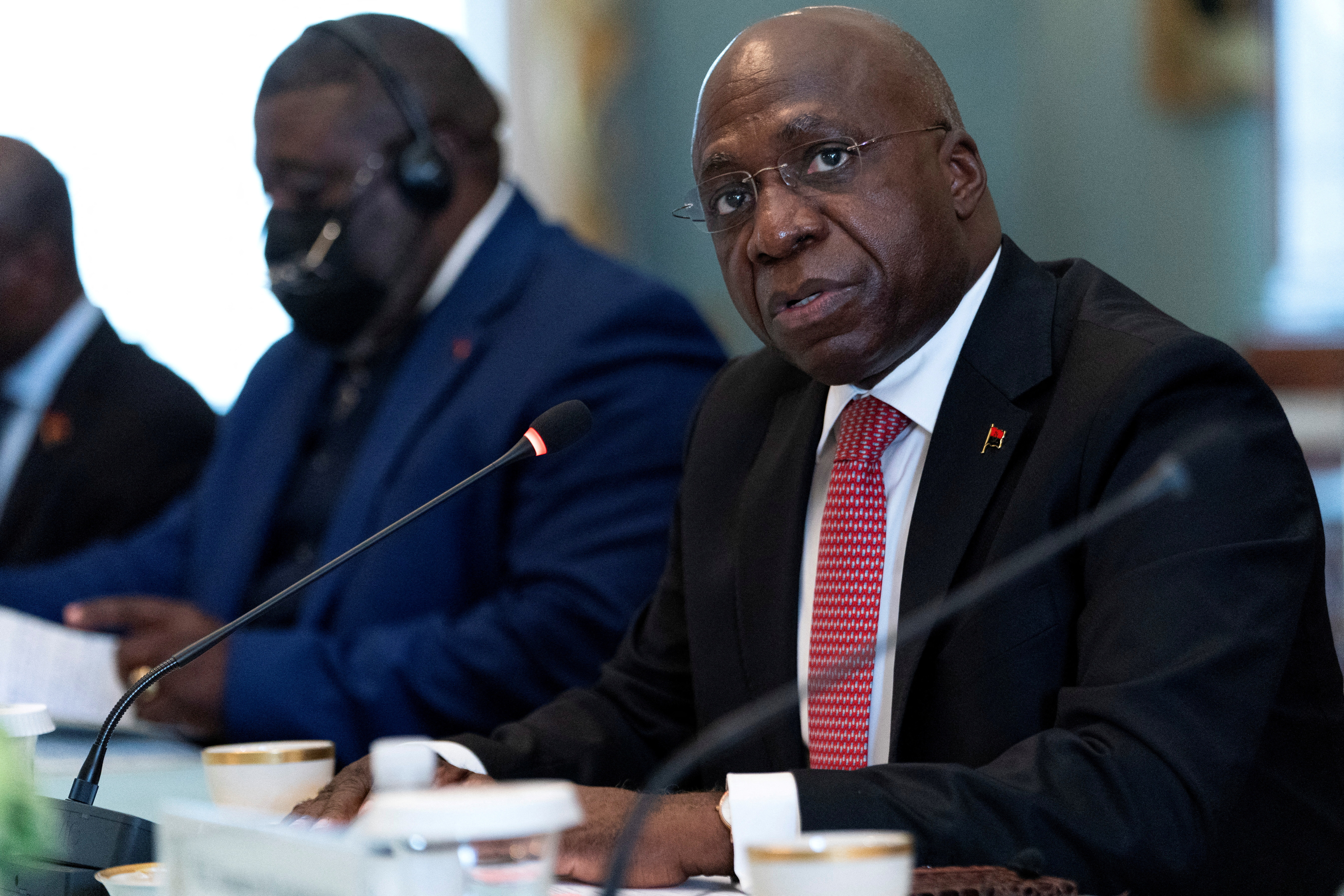 U.S. Secretary of State Antony Blinken meets with Angola's Foreign Minister Tete Antonio, at the State Department in Washington