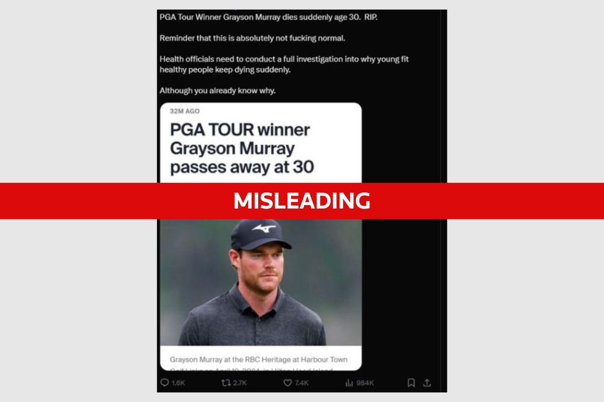 Fact Check: US golfer Grayson Murray died by suicide not due to COVID ...