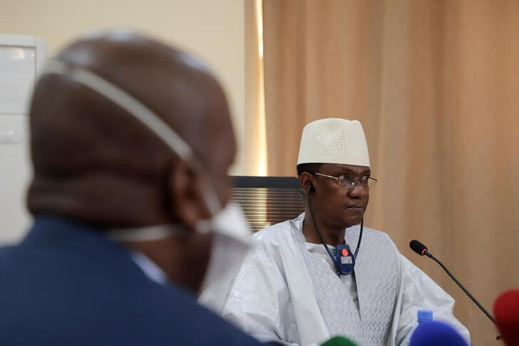 Mali's Prime Minister Choguel Maiga attends a meeting with the United Nations Security Council delegation in visit in Bamako